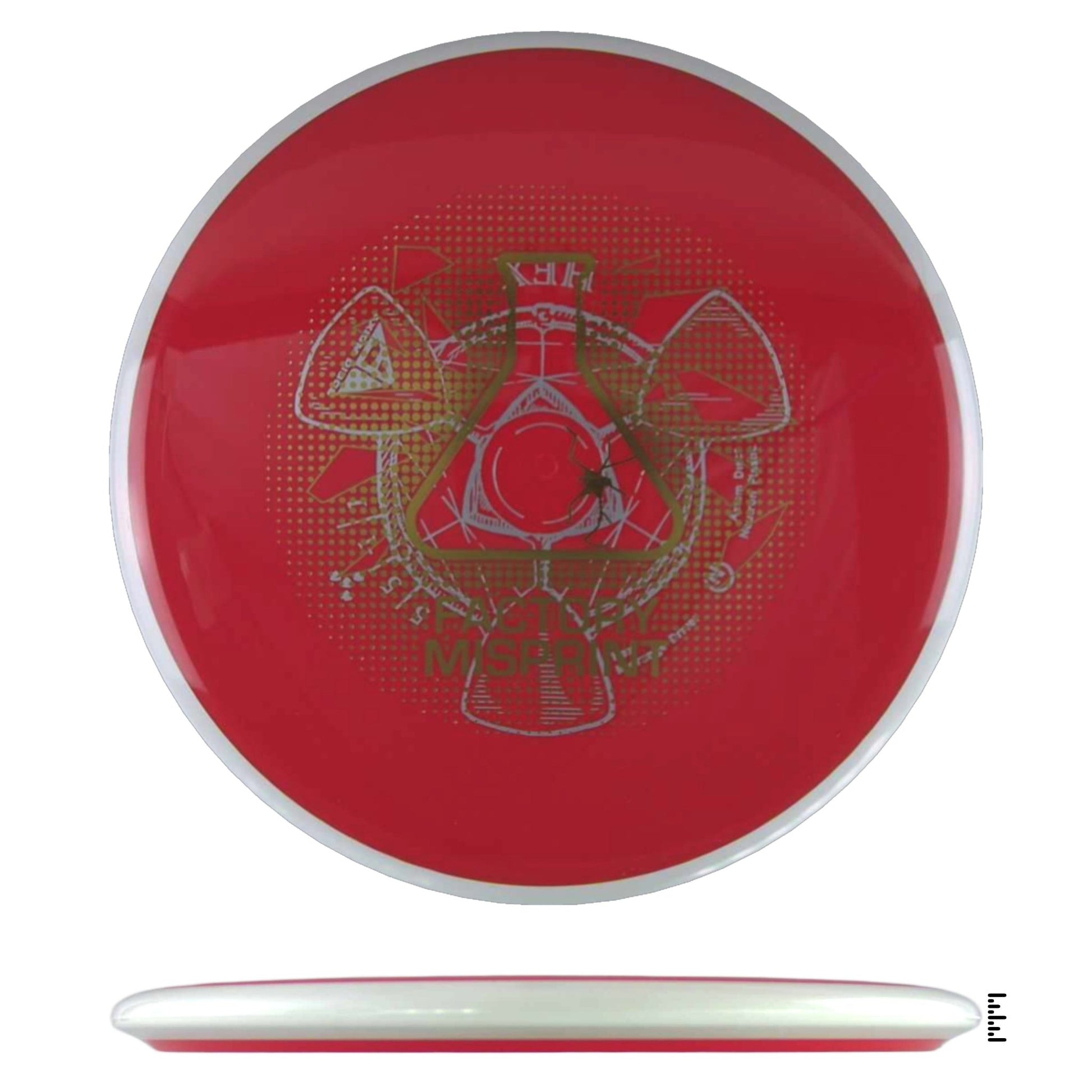 Axiom Discs Neutron Hex Factory Misprint - Red / White - Powergrip USA