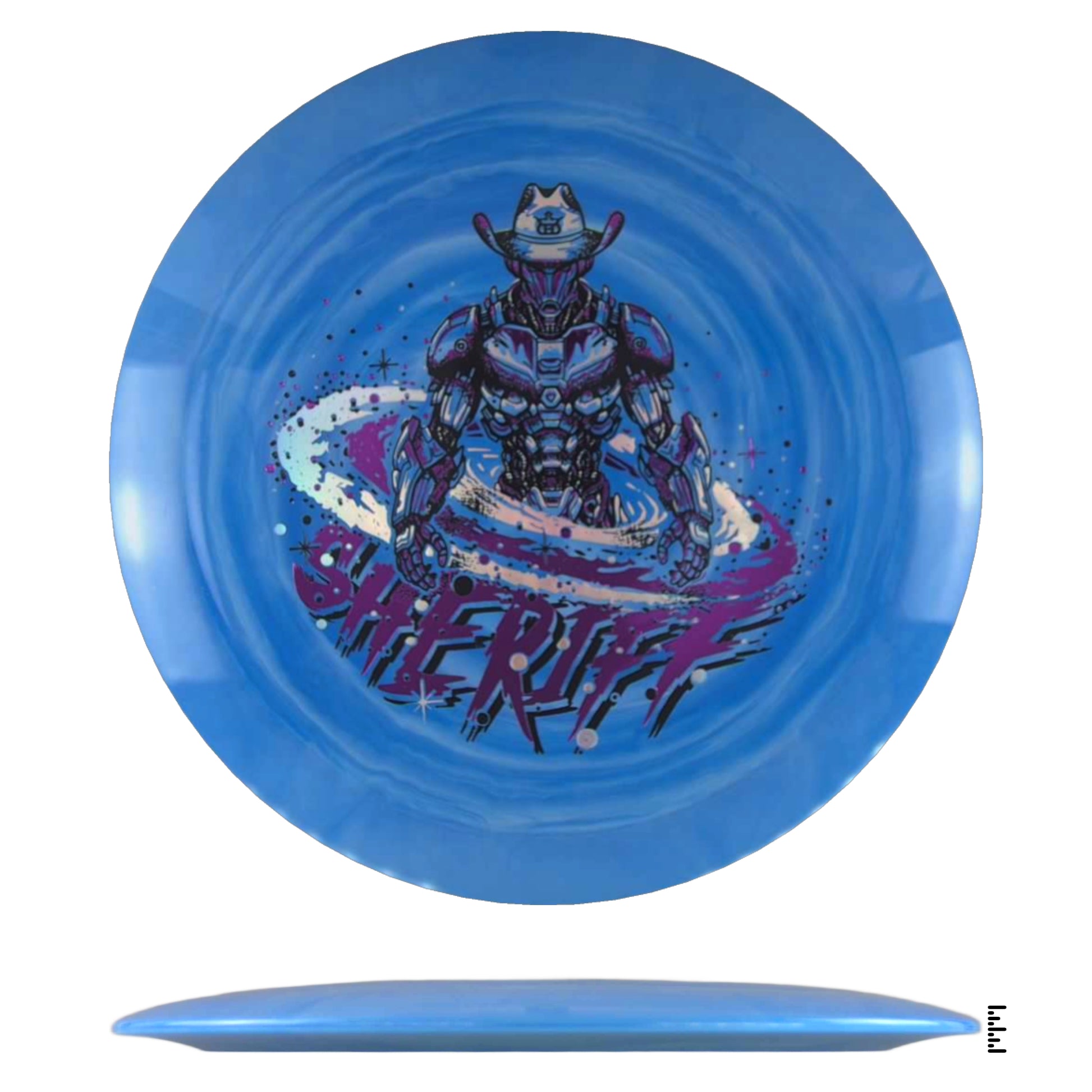 Blue Sheriff disc golf disc