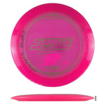 Pink disc golf disc