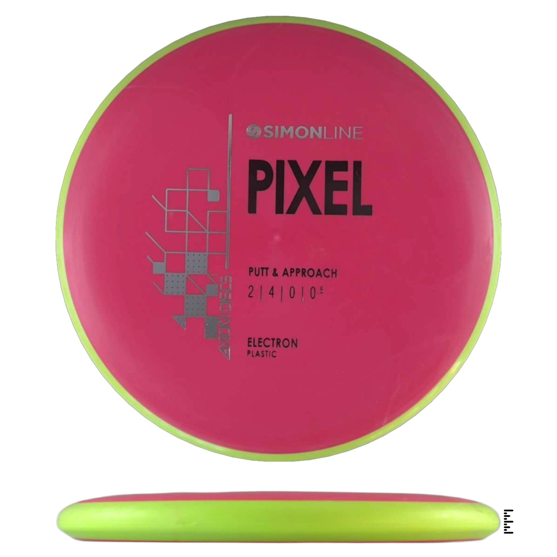 Axiom Discs Simon Line Electron Pixel - Red / Fluorescent Yellow - Powergrip USA