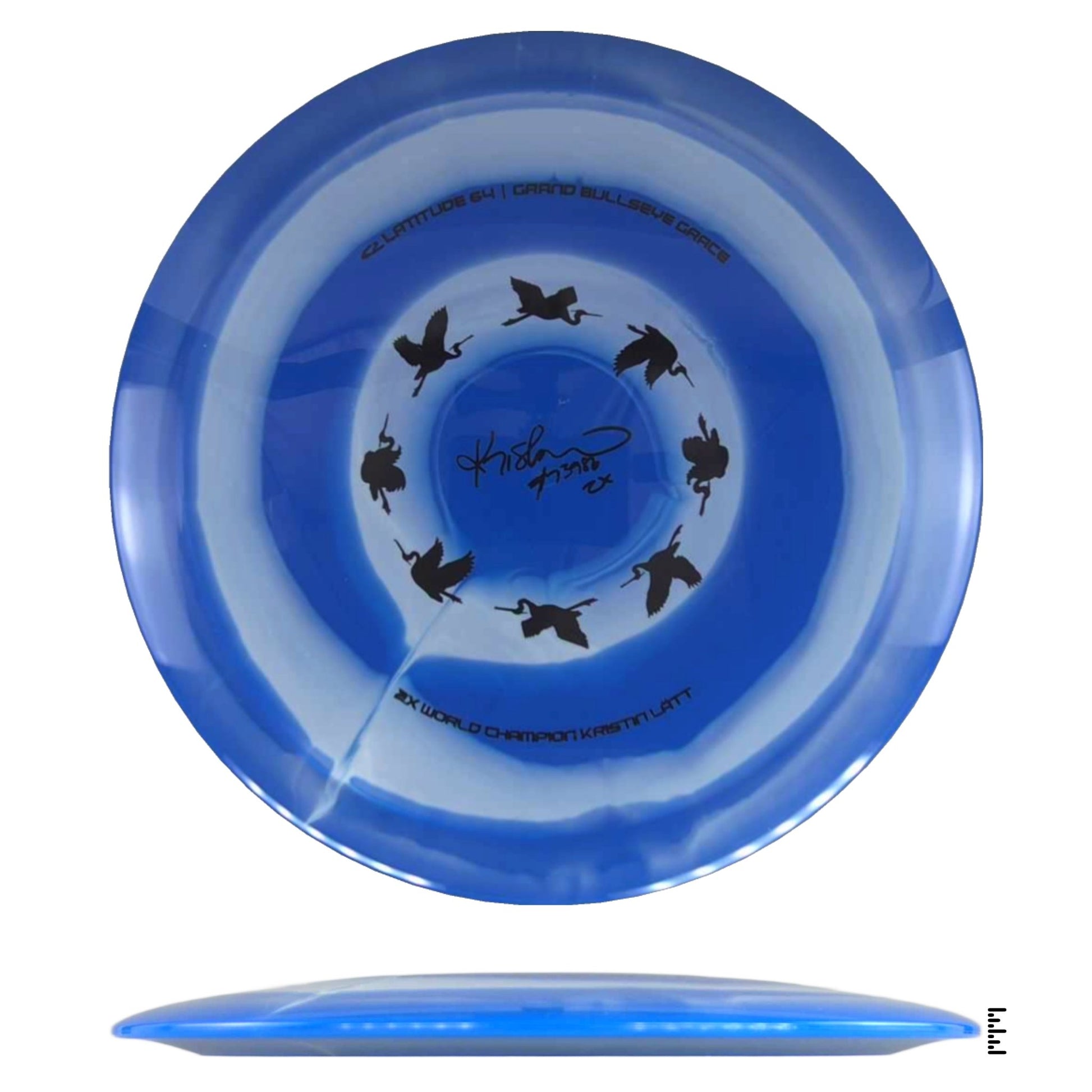 Latitude 64 Grand Bullseye Grace - Kristin Lätt Team Series 2025 - White / Blue - Powergrip USA
