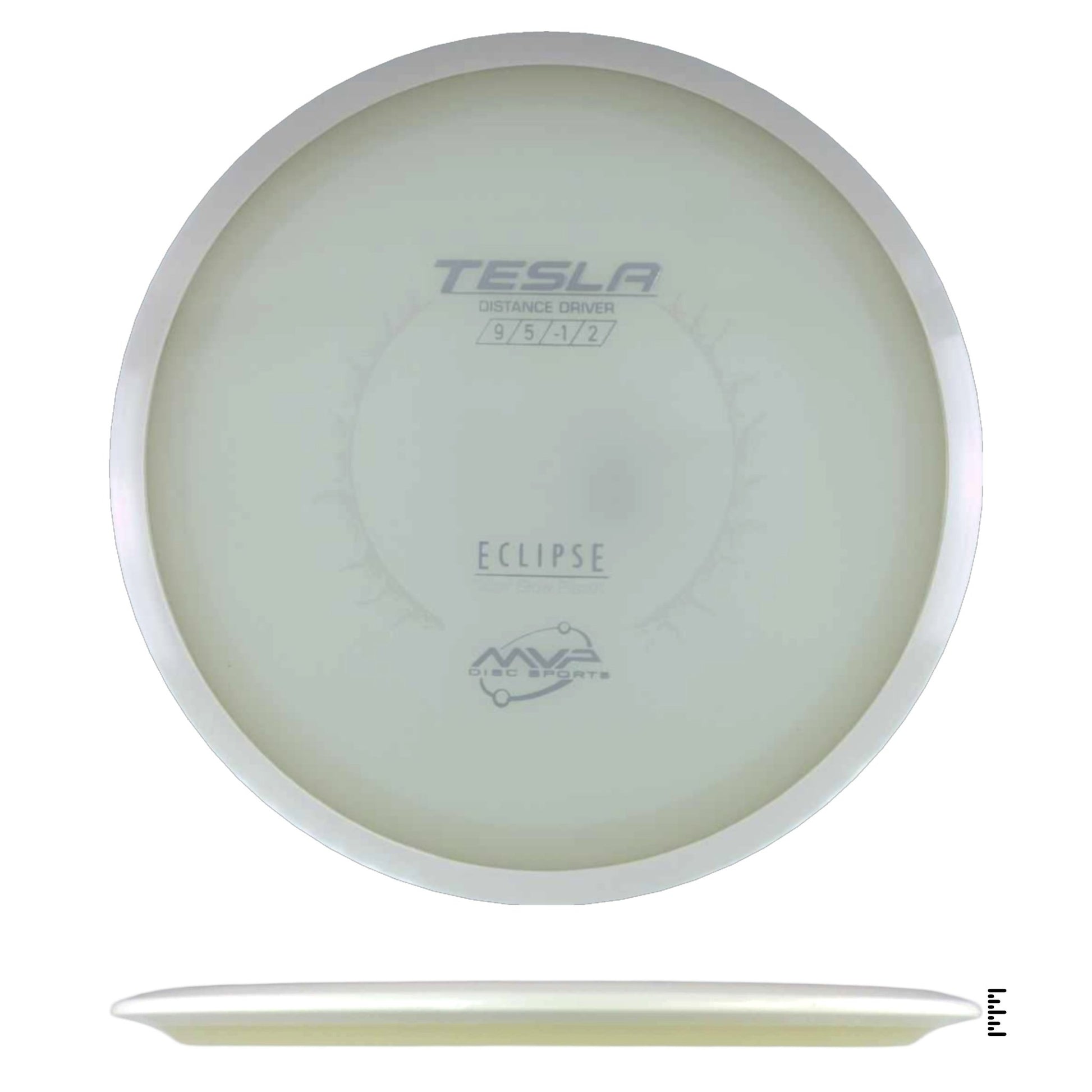 MVP Disc Sports Eclipse Color Glow Tesla - White - Powergrip USA