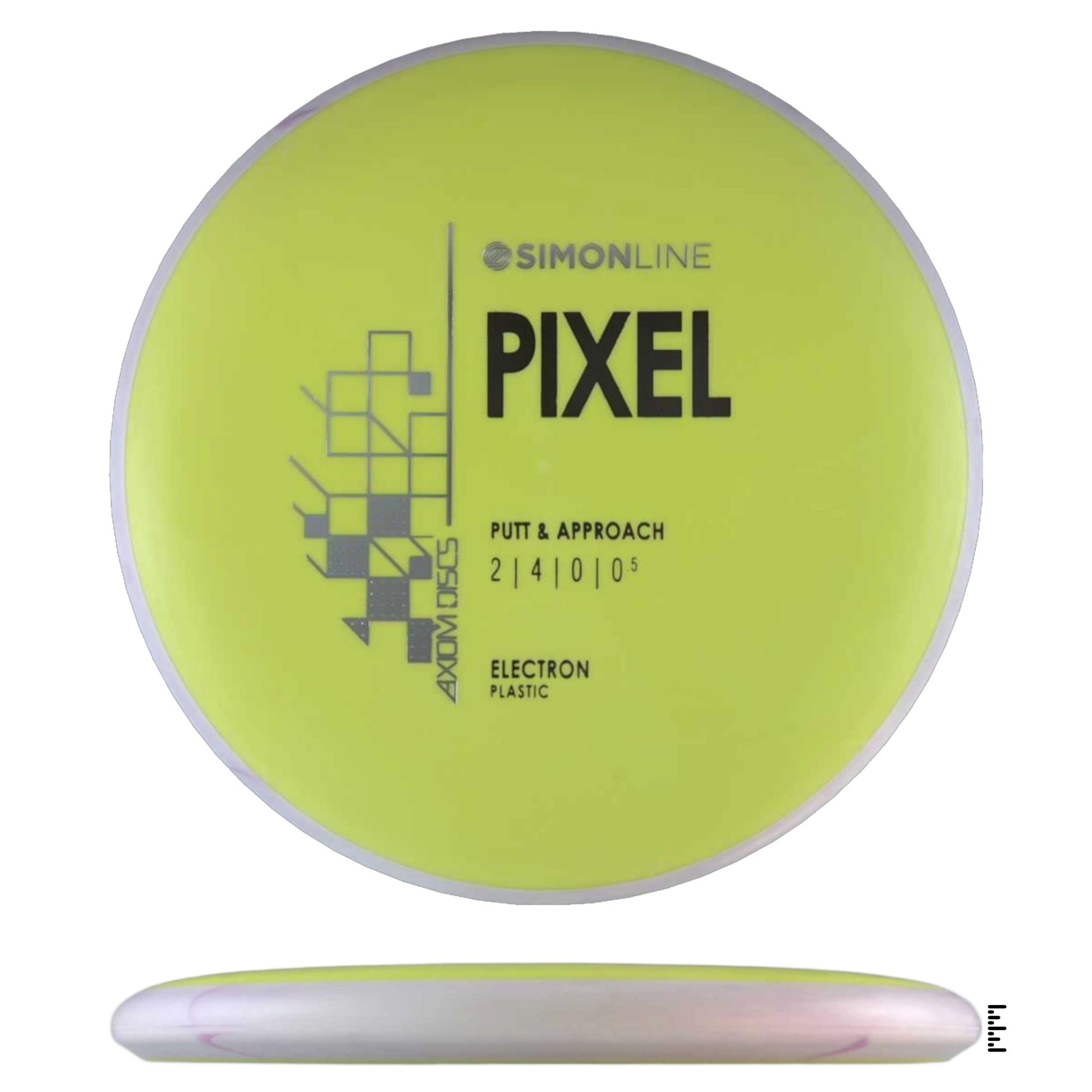 Axiom Discs Simon Line Electron Pixel - Fluorescent Yellow / White - Powergrip USA