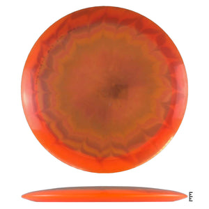 Orange disc golf disc