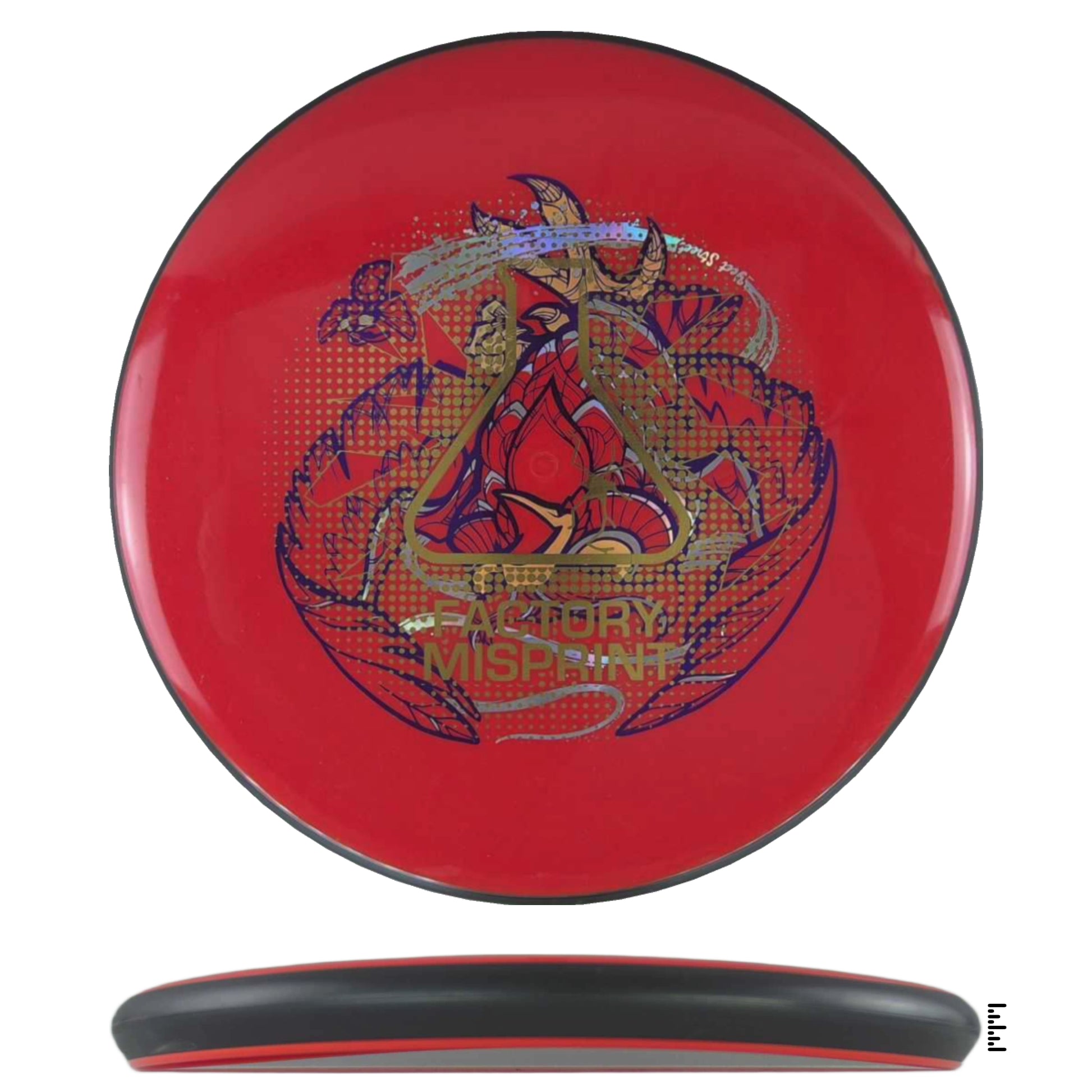Red Factory Misprint disc golf disc