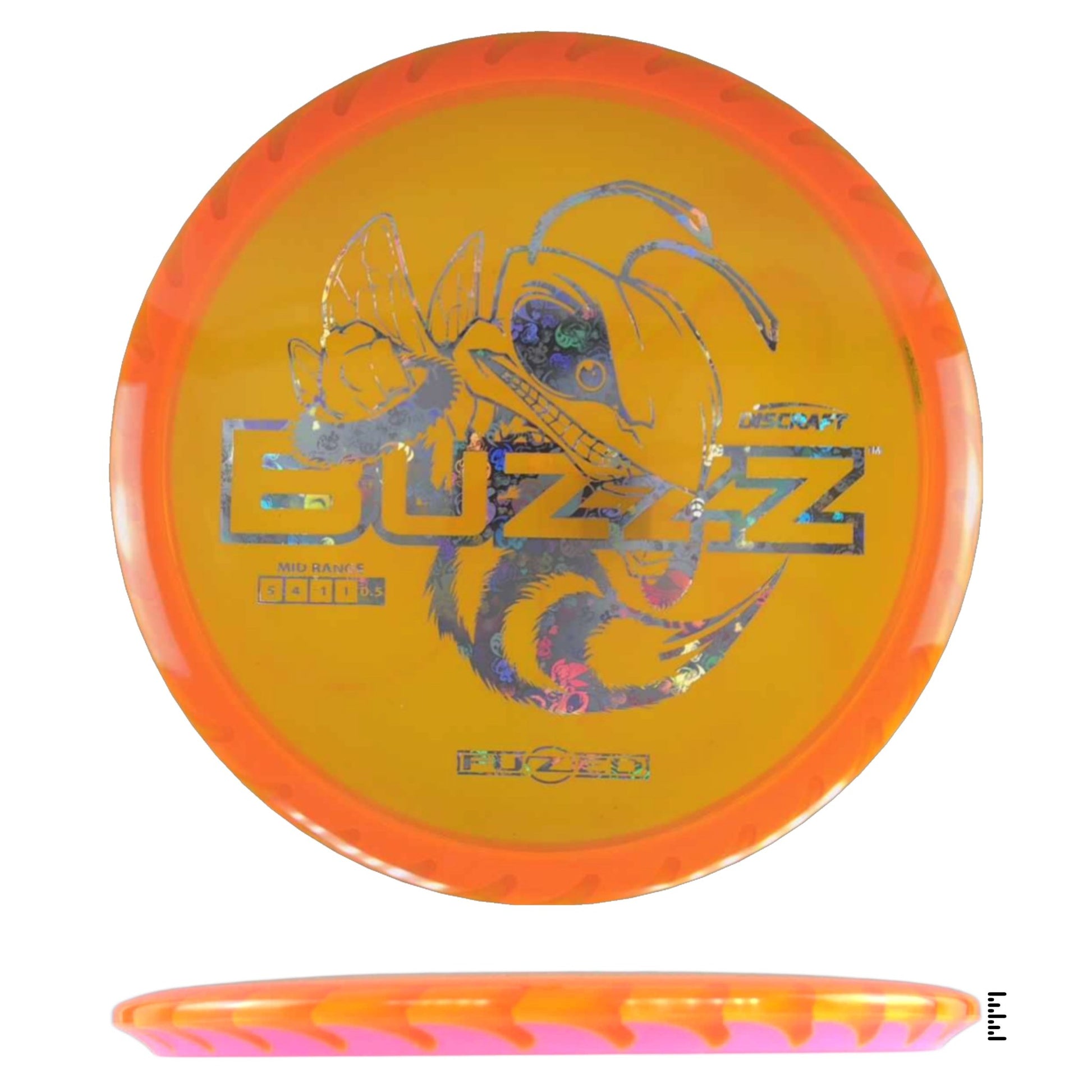 Discraft Fuzed Line Buzzz Saw Pattern (Buzzzsaw) - Yellow / Pink - Powergrip USA