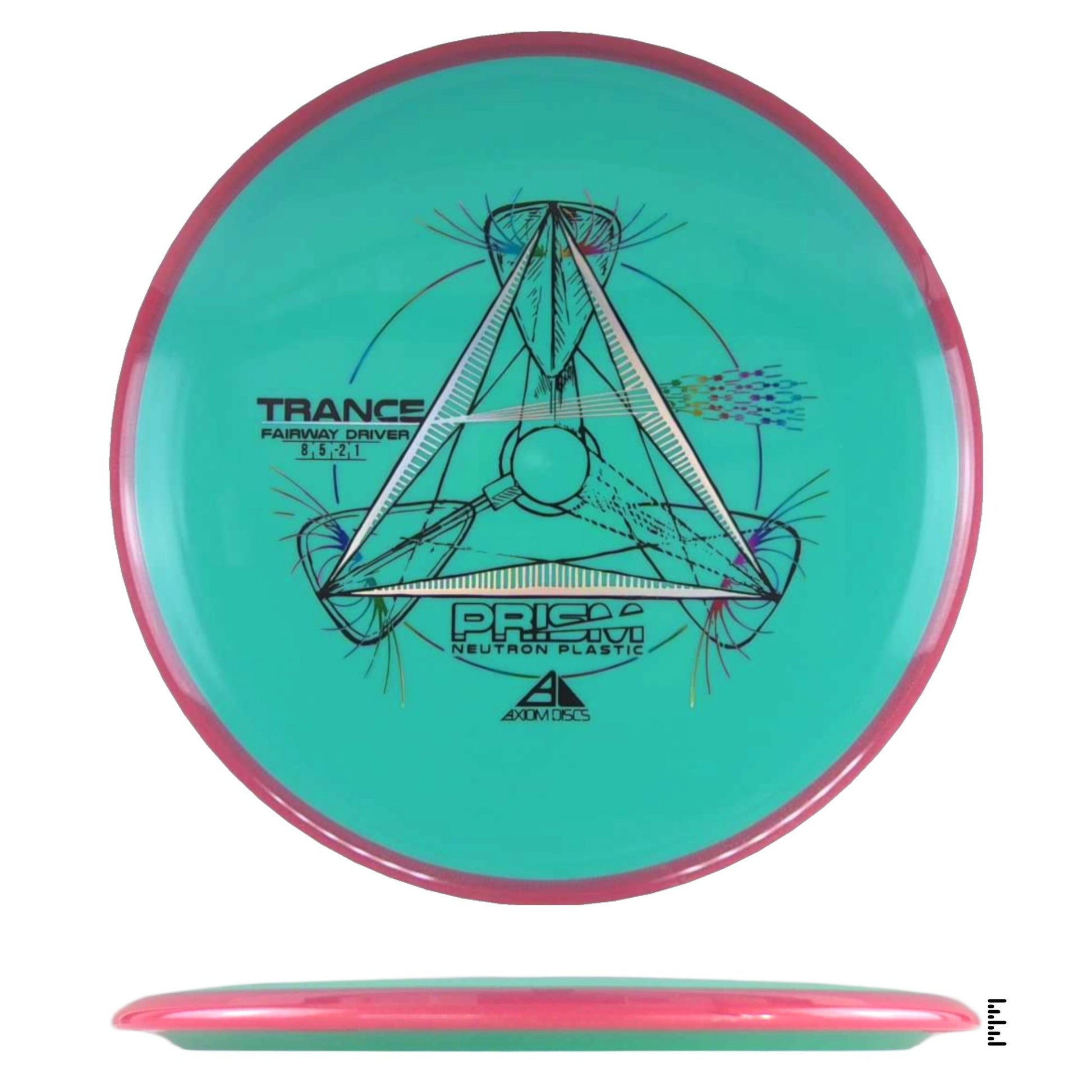 Axiom Discs Prism Neutron Trance - Turquoise / Red - Powergrip USA