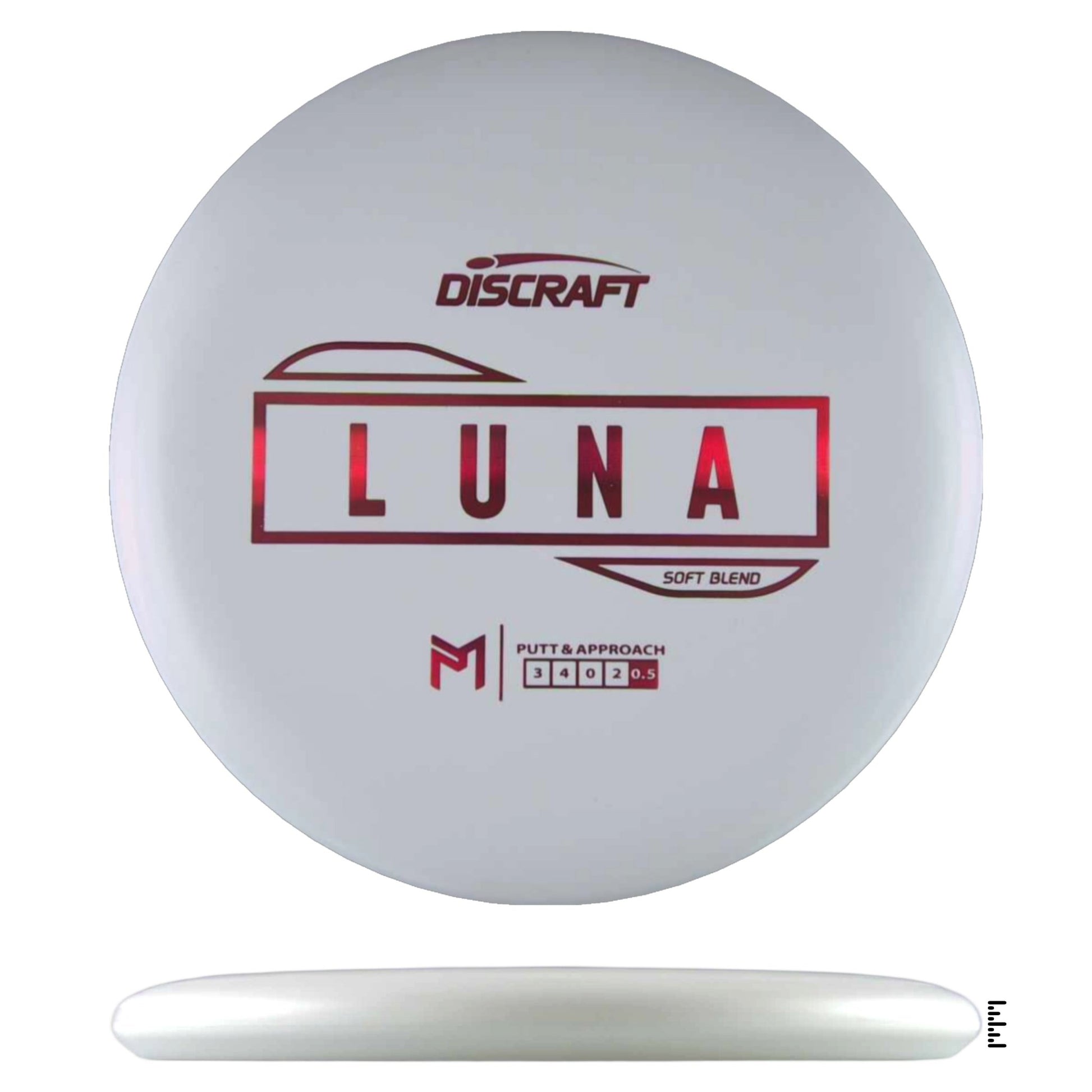 Discraft Putter Line Soft Luna - White - Powergrip USA