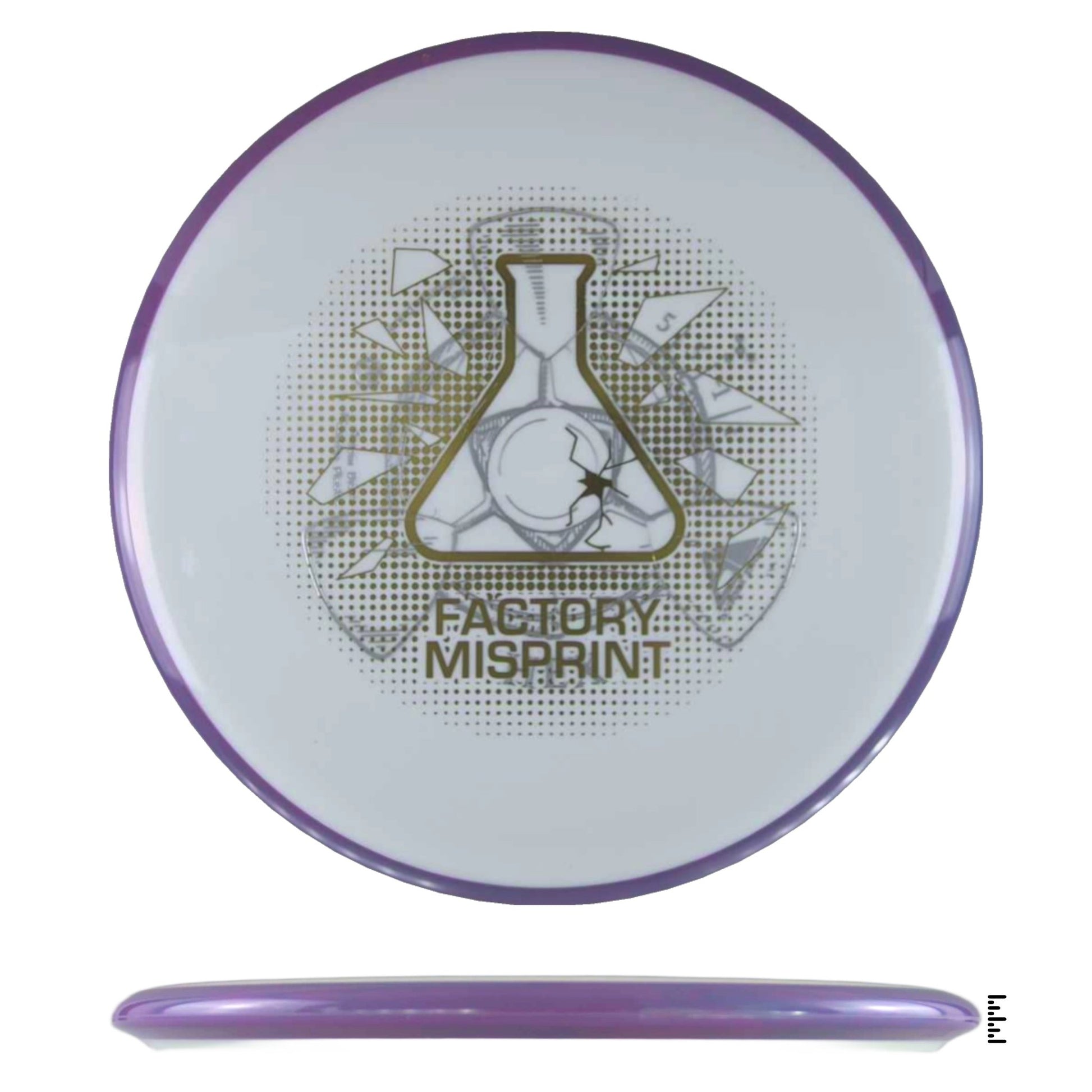 Axiom Discs Neutron Hex Factory Misprint - White / Violet - Powergrip USA