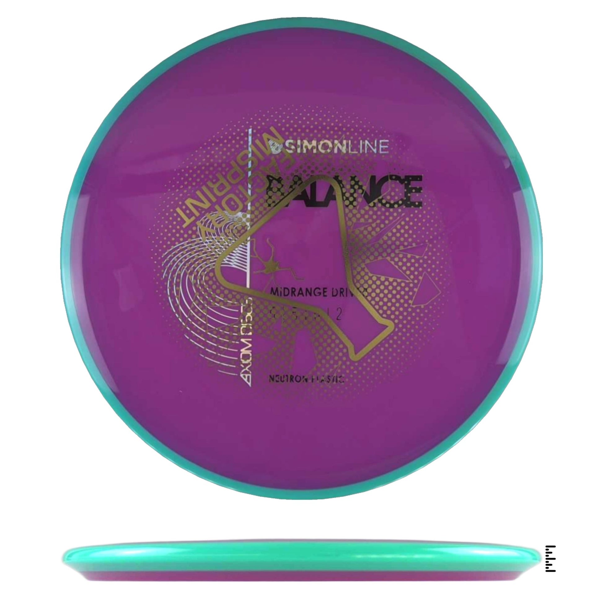 Axiom Discs Neutron Balance Factory Misprint - Violet / Turquoise - Powergrip USA