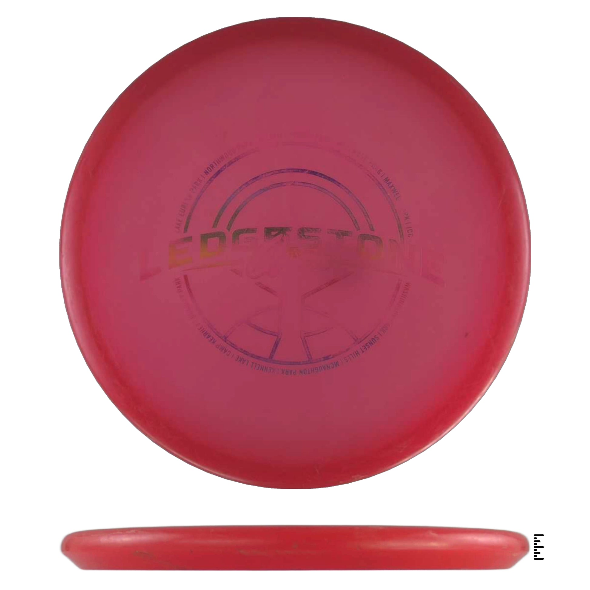 Red disc golf disc