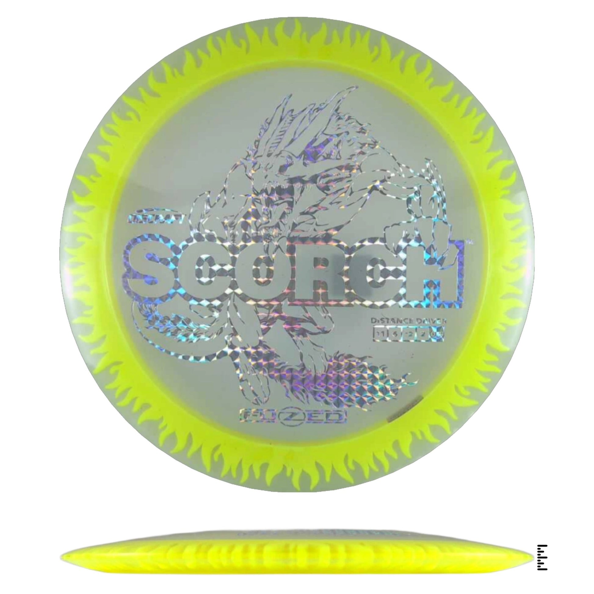 Discraft Fuzed Line Scorch - Clear / Yellow - Powergrip USA