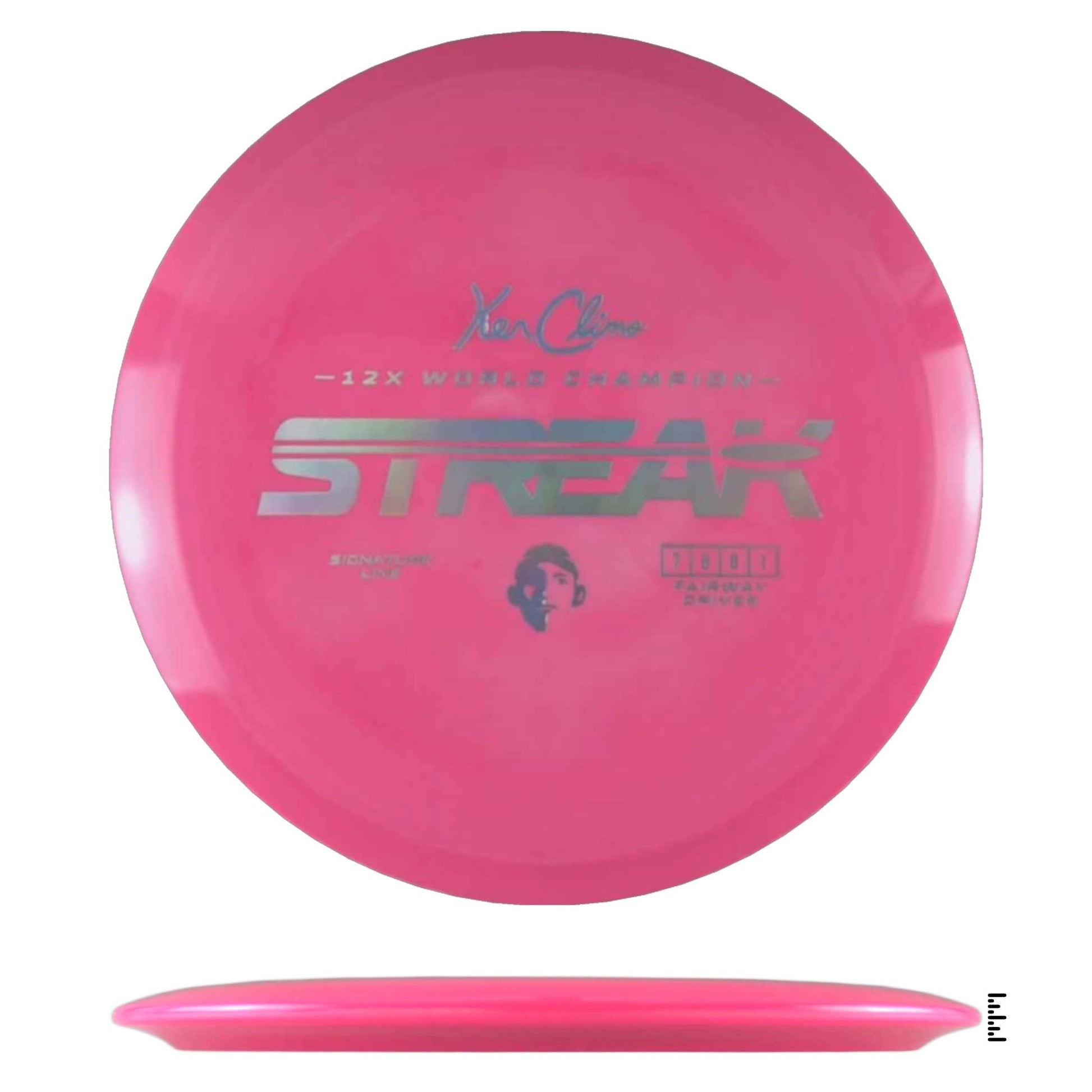 Climo Disc Golf Signature Line Streak - Hot Pink - Powergrip USA