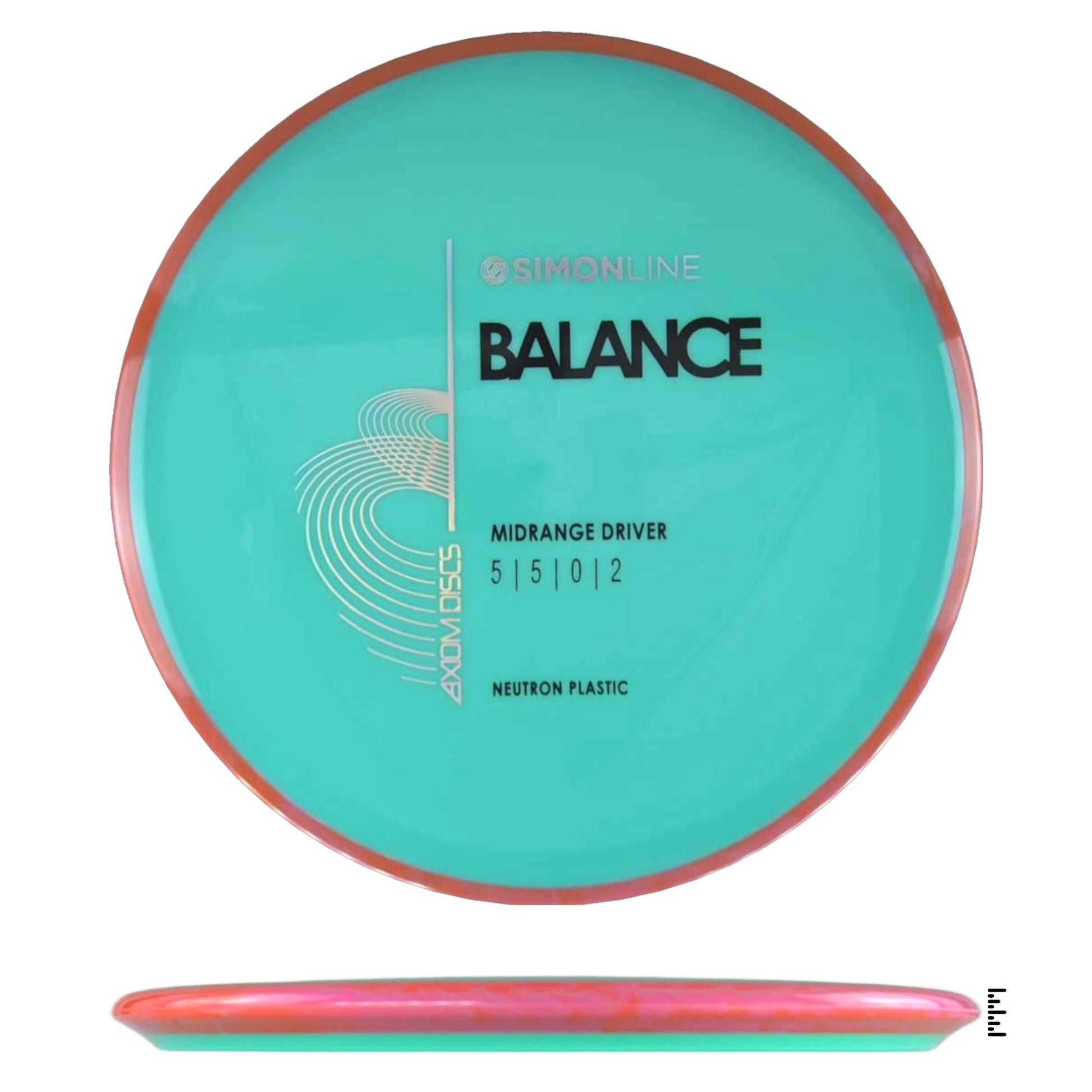 Axiom Discs Neutron Balance - Aquamarine / Dark Orange - Powergrip USA