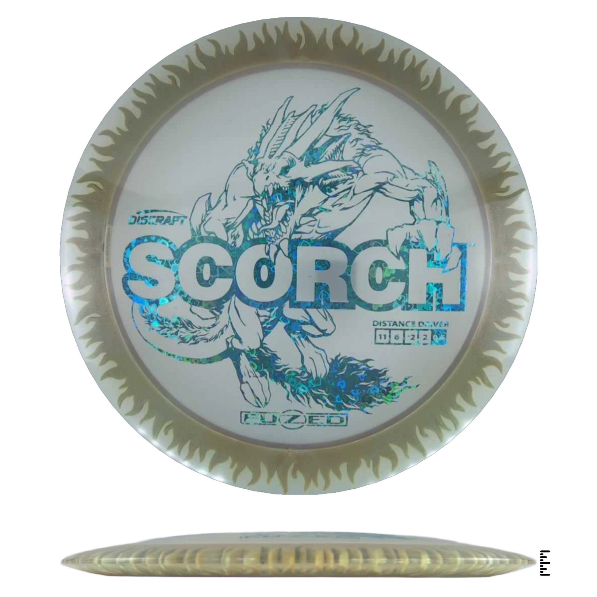 Discraft Fuzed Line Scorch - Clear / Gold - Powergrip USA