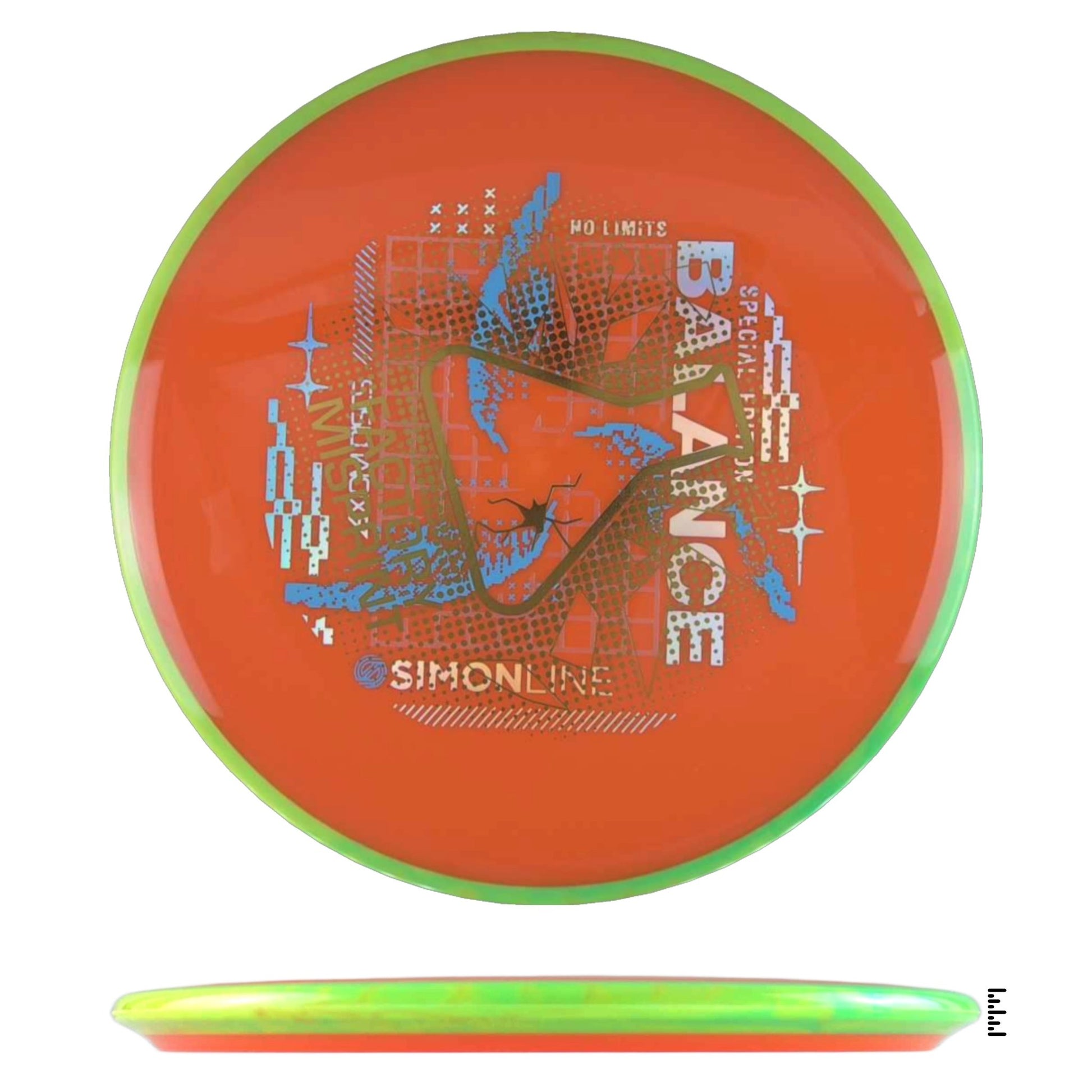Axiom Discs Neutron Balance Factory Misprint - Orange / Light Green - Powergrip USA