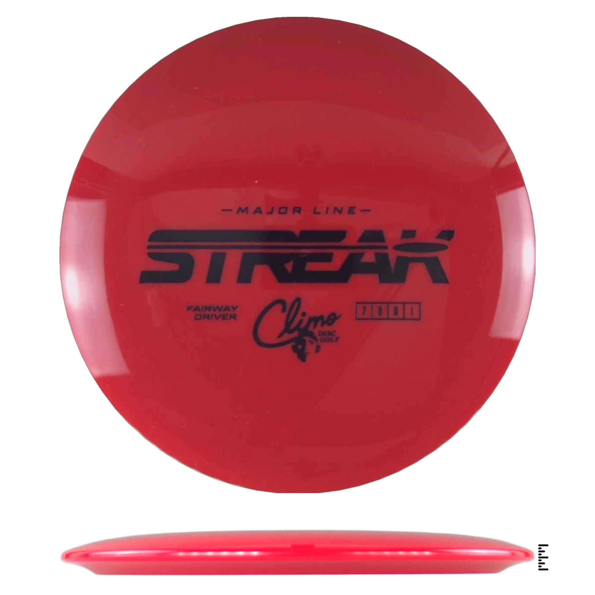 Climo Disc Golf Major Line Streak - Red - Powergrip USA