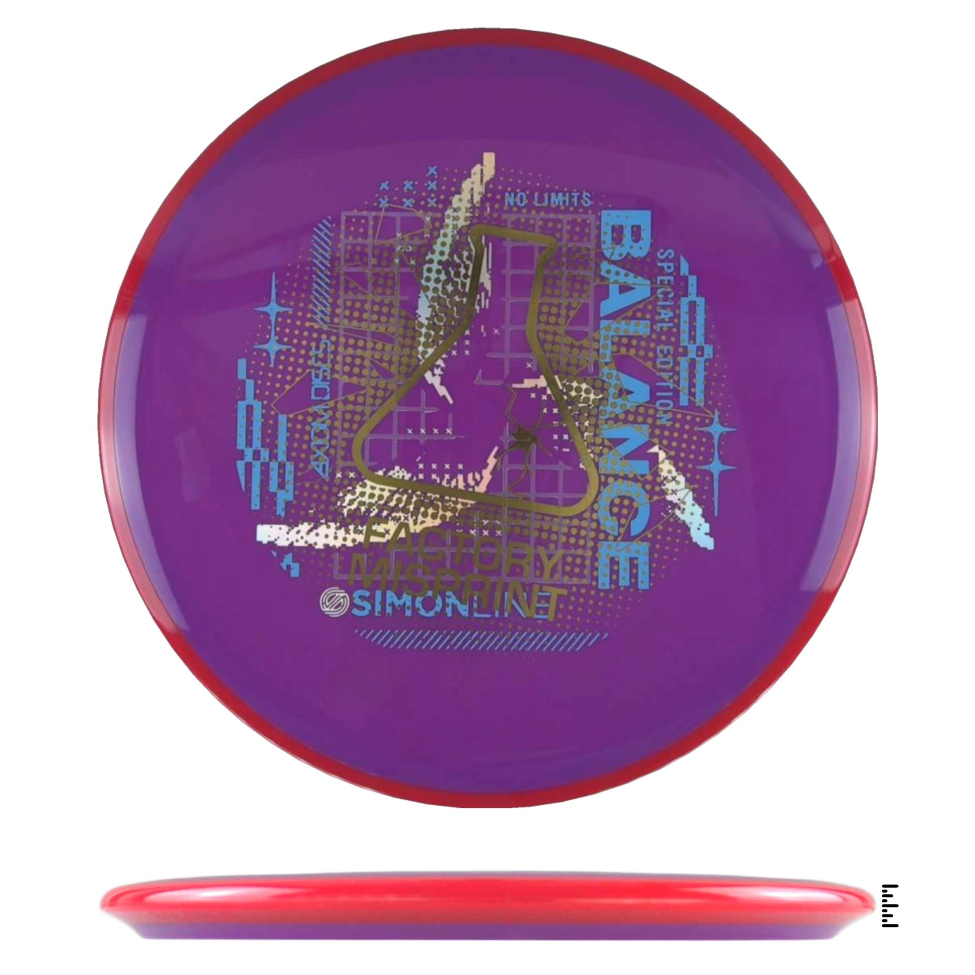 Axiom Discs Neutron Balance Factory Misprint - Violet / Red - Powergrip USA