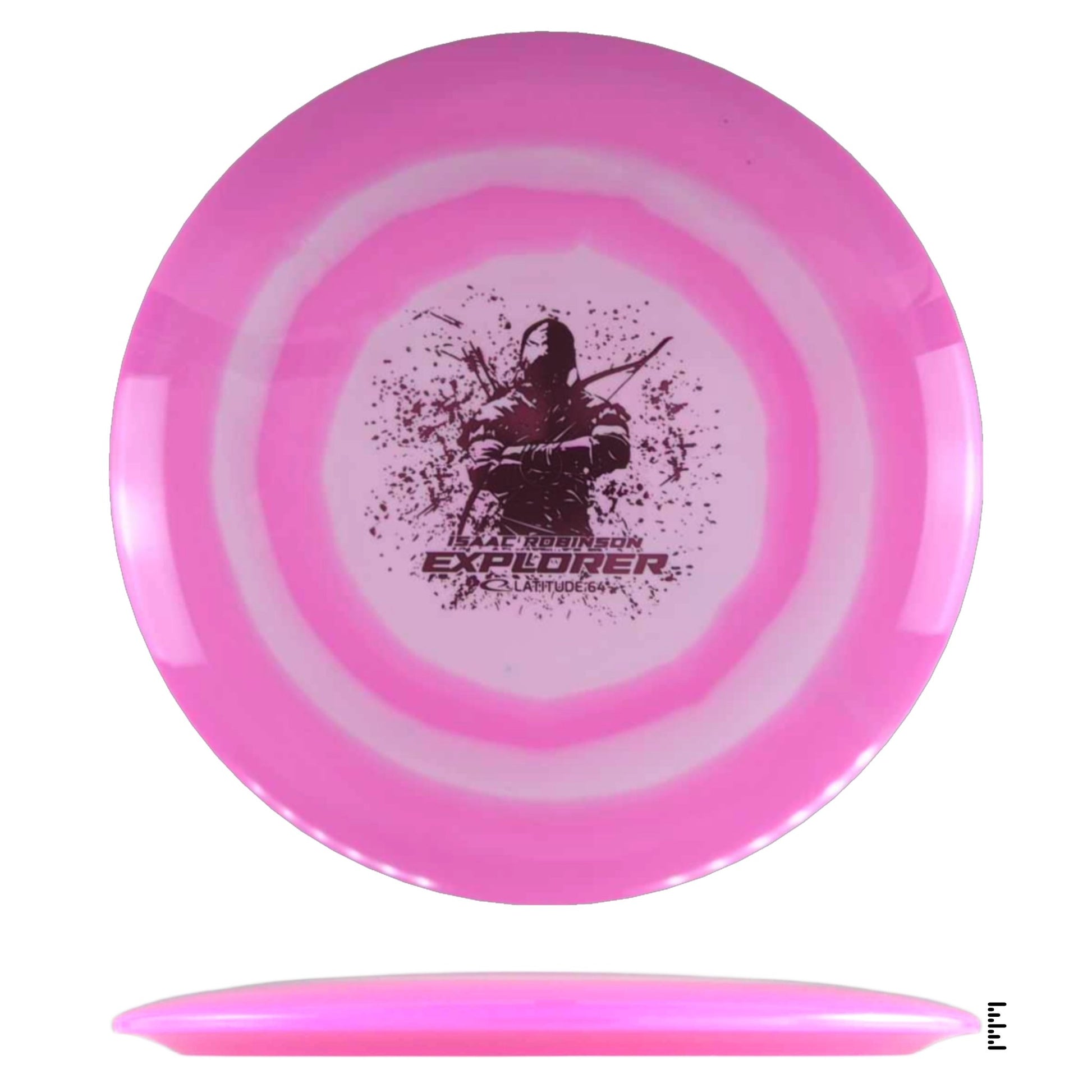Latitude 64 Gold Bullseye Explorer - Isaac Robinson Team Series 2025 - White / Pink - Powergrip USA