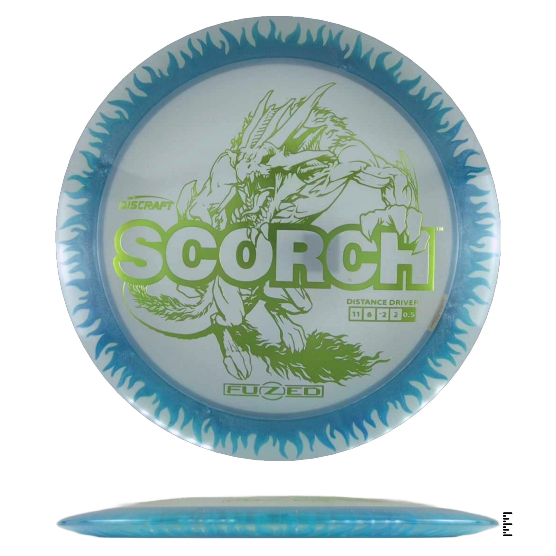 Discraft Fuzed Line Scorch - Clear / Blue - Powergrip USA