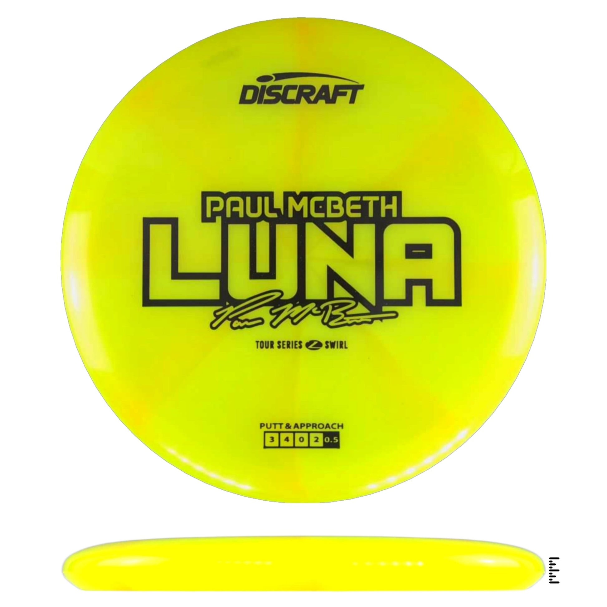 Discraft Z Swirl Luna 2025 Paul McBeth Tour Series - Yellow - Powergrip USA