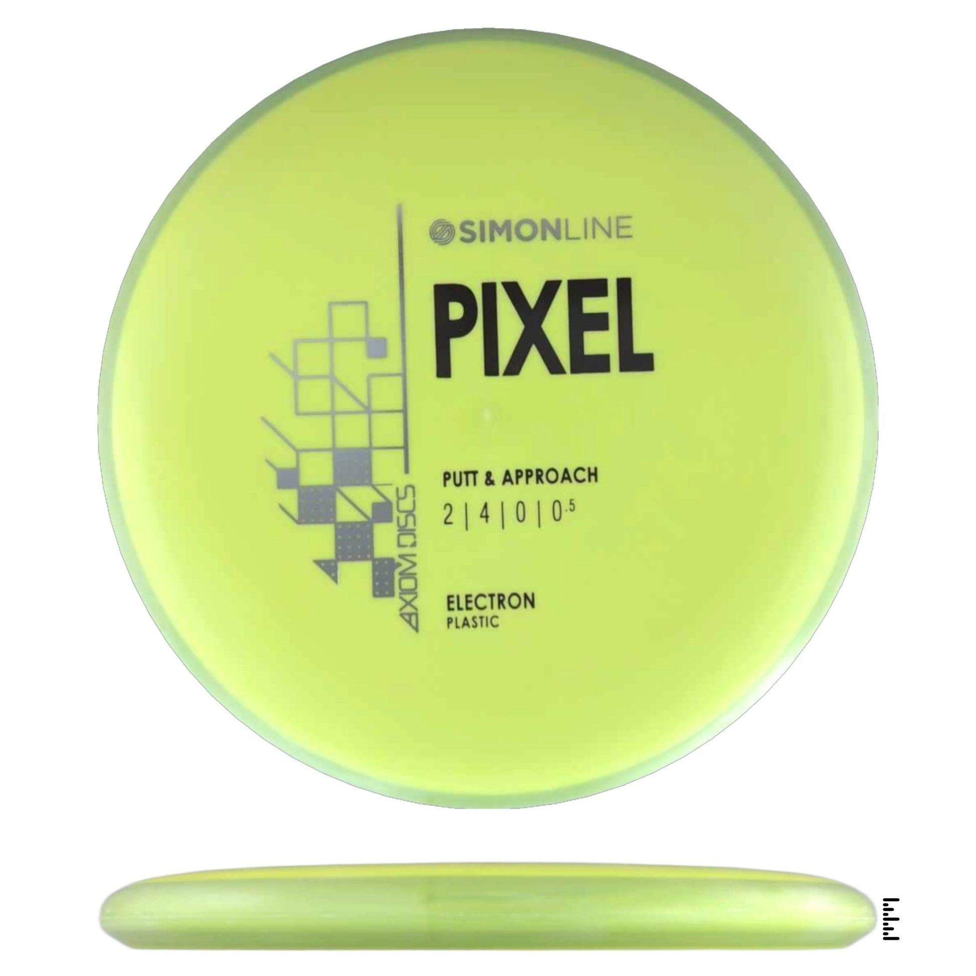 Axiom Discs Simon Line Electron Pixel - Fluorescent Yellow / Moss - Powergrip USA