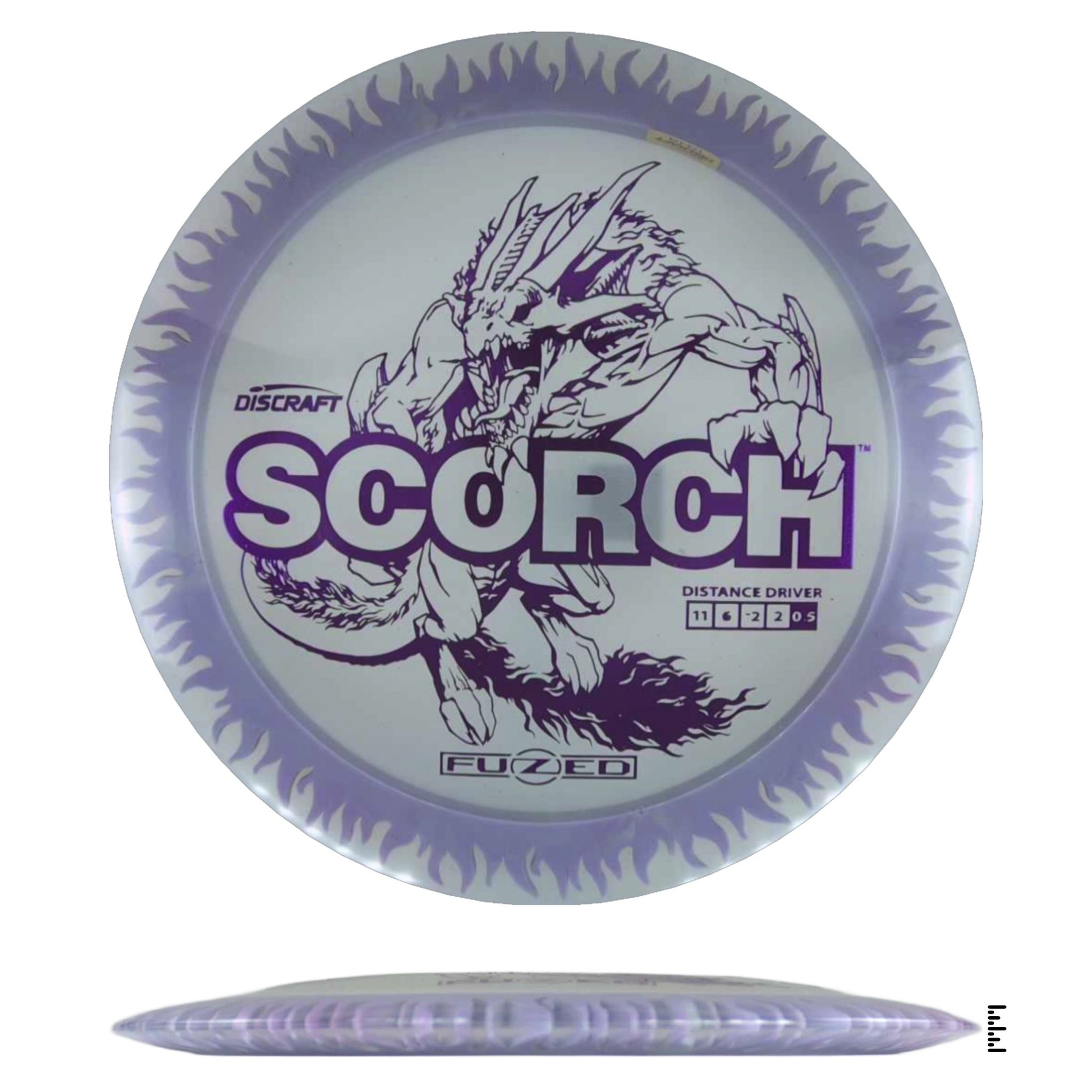 Discraft Fuzed Line Scorch - Clear / Plum - Powergrip USA