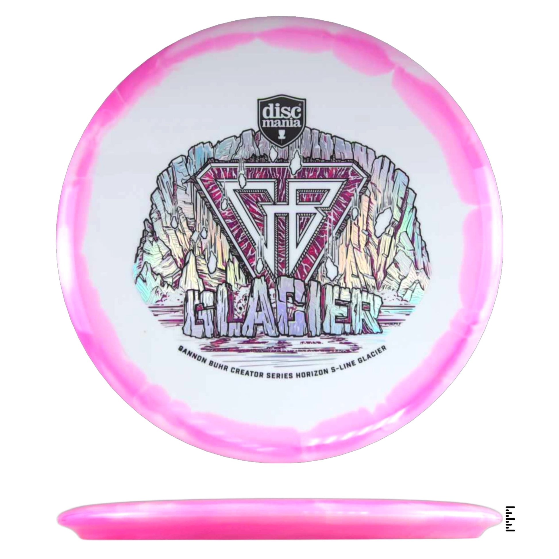 Discmania Horizon S - Line Glacier Gannon Buhr Creator Series Triple Foil - White / Pink - Powergrip USA
