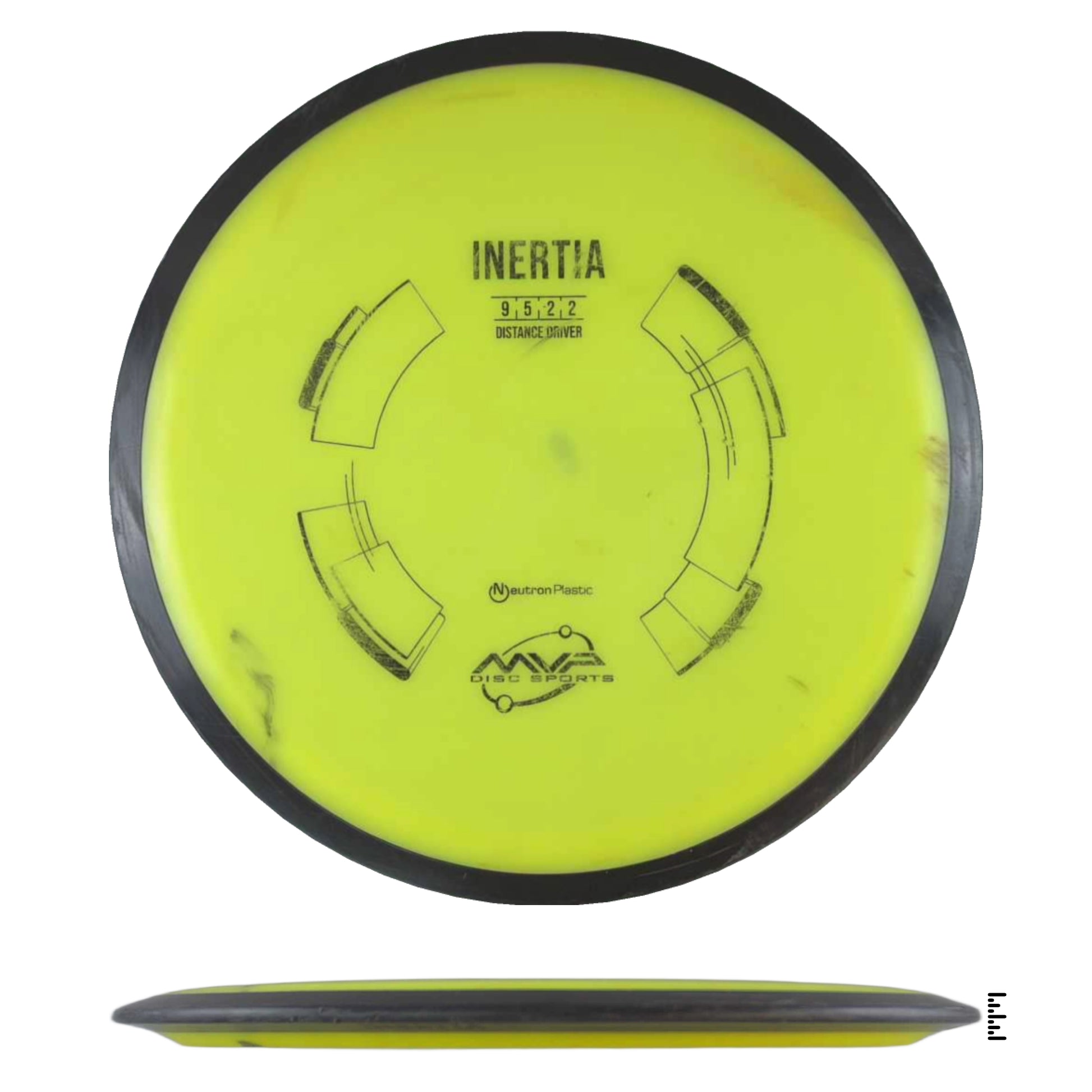Inertia distance driver disc golf disc