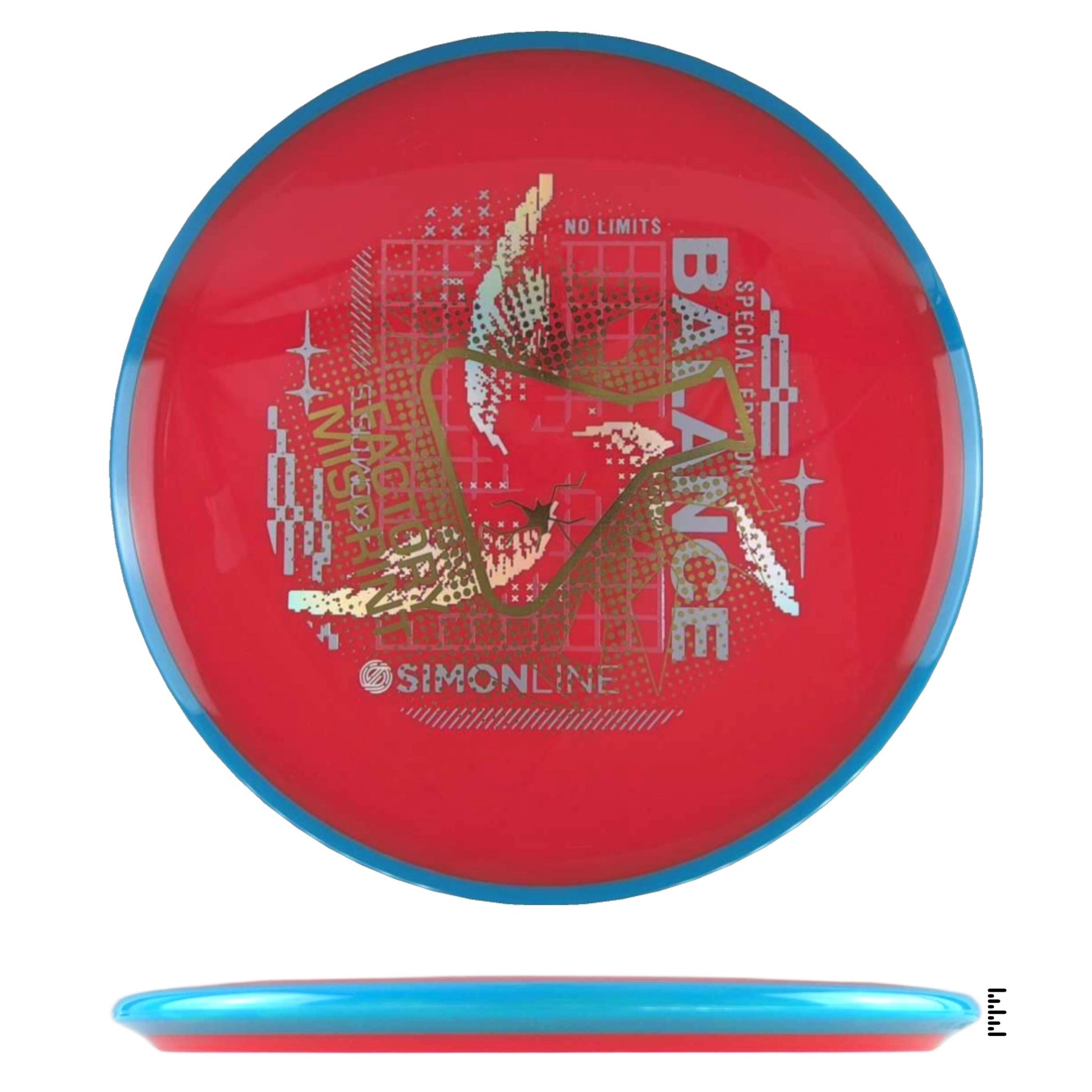Axiom Discs Neutron Balance Factory Misprint - Red / Blue - Powergrip USA