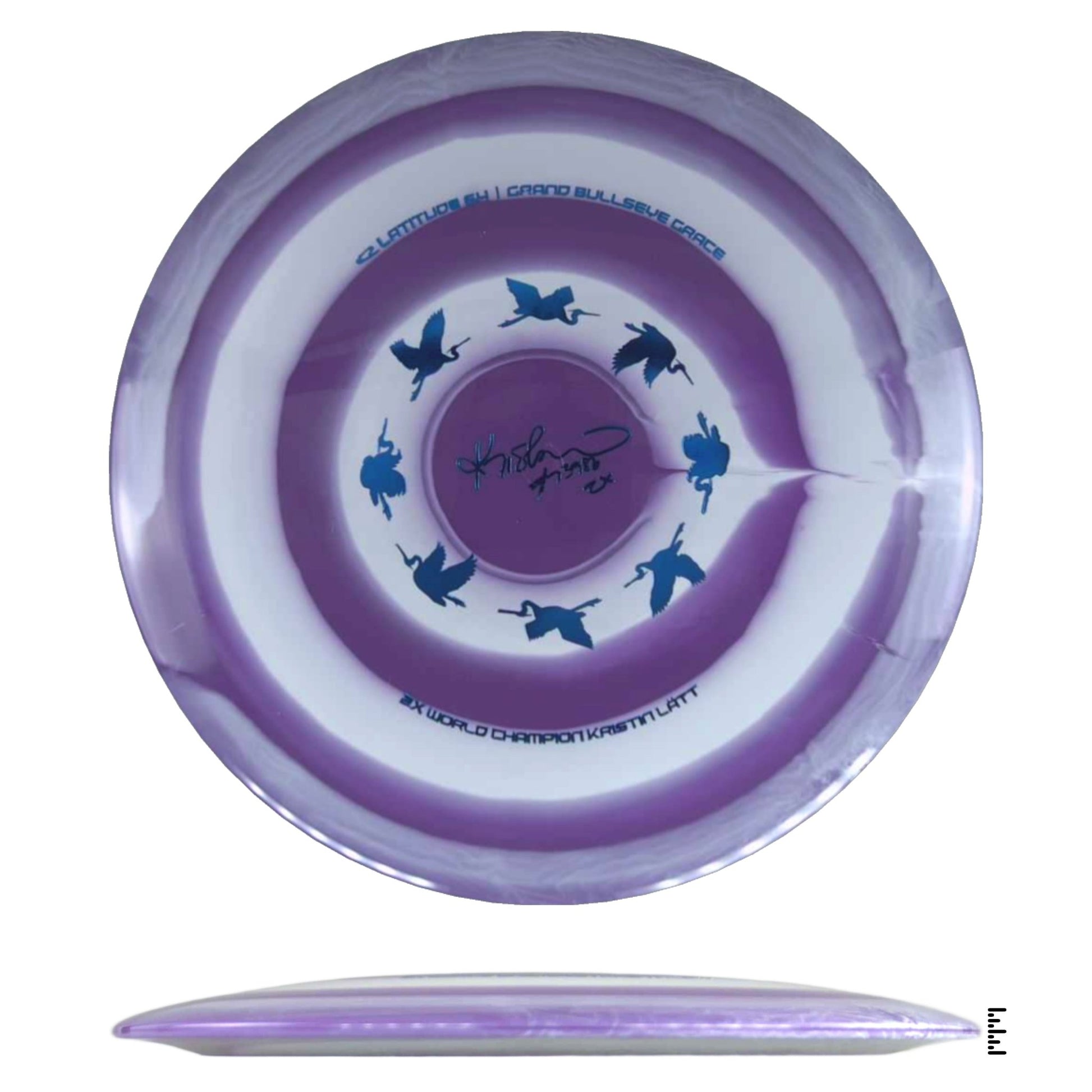 Latitude 64 Grand Bullseye Grace - Kristin Lätt Team Series 2025 - White / Violet - Powergrip USA