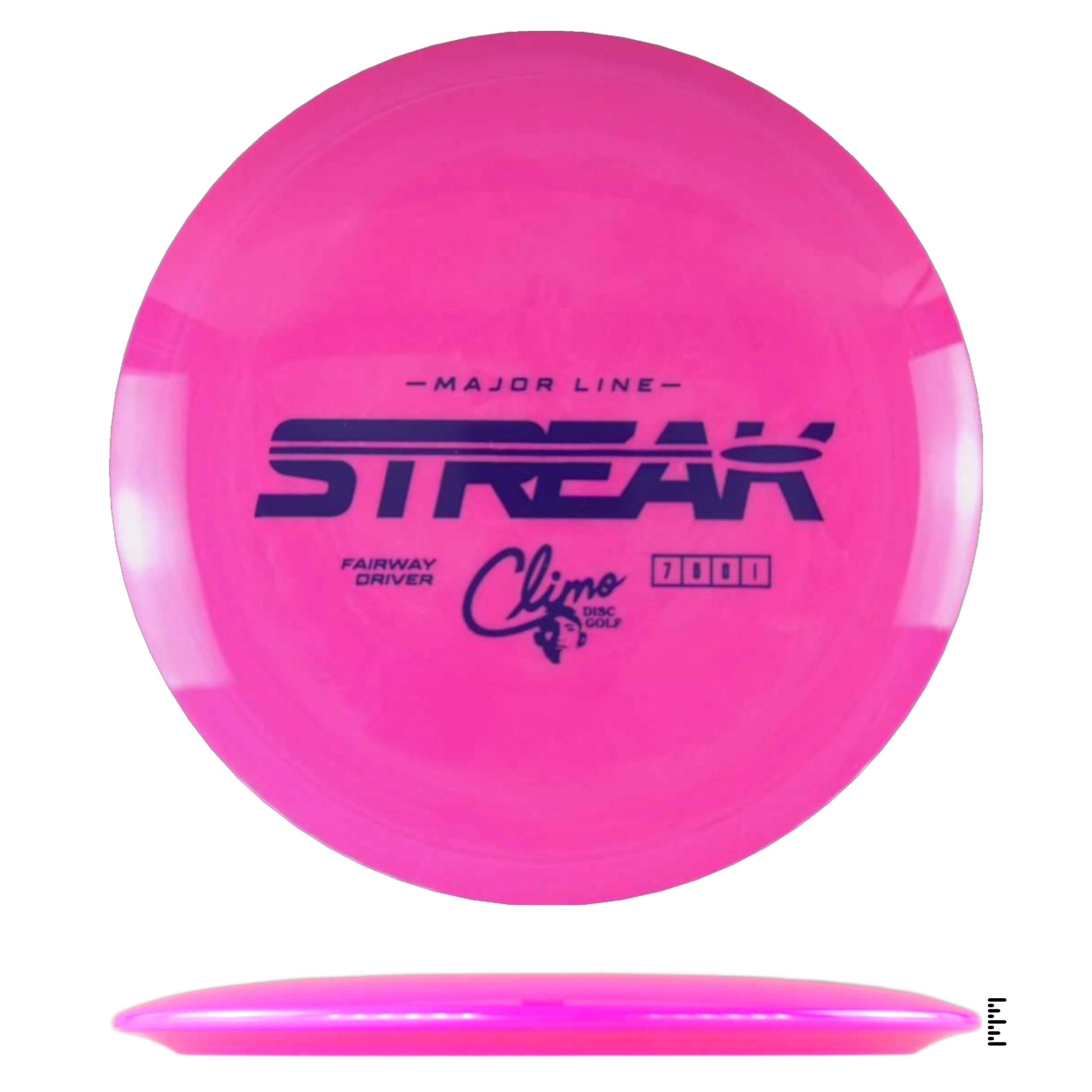 Climo Disc Golf Major Line Streak - Pink - Powergrip USA
