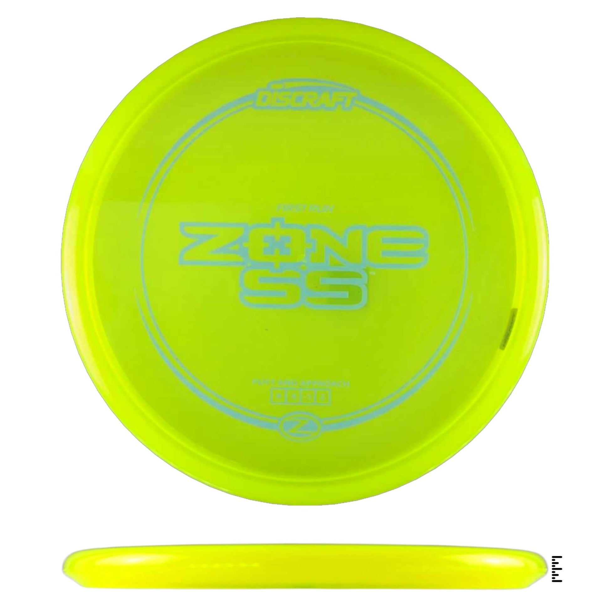Discraft Z Line Zone SS - First Run - Fluorescent Yellow - Powergrip USA