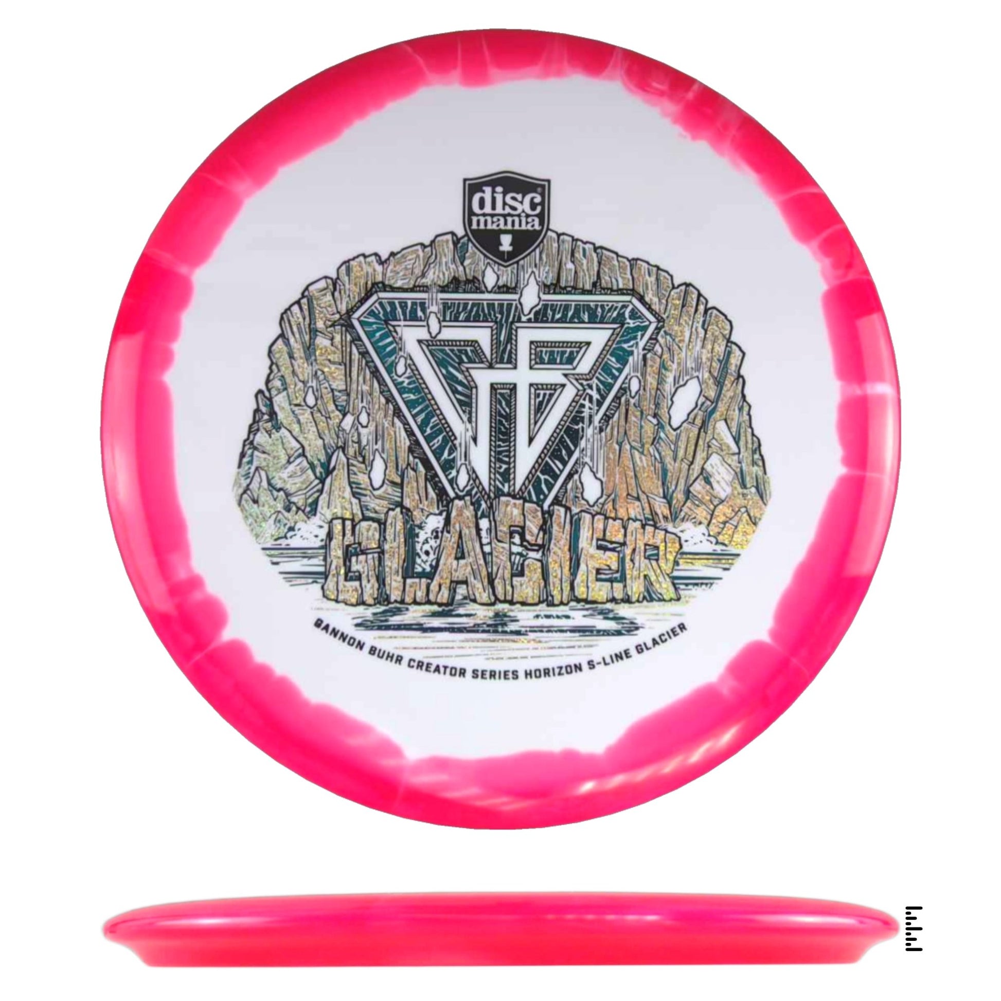 Discmania Horizon S - Line Glacier Gannon Buhr Creator Series Triple Foil - White / Red - Powergrip USA