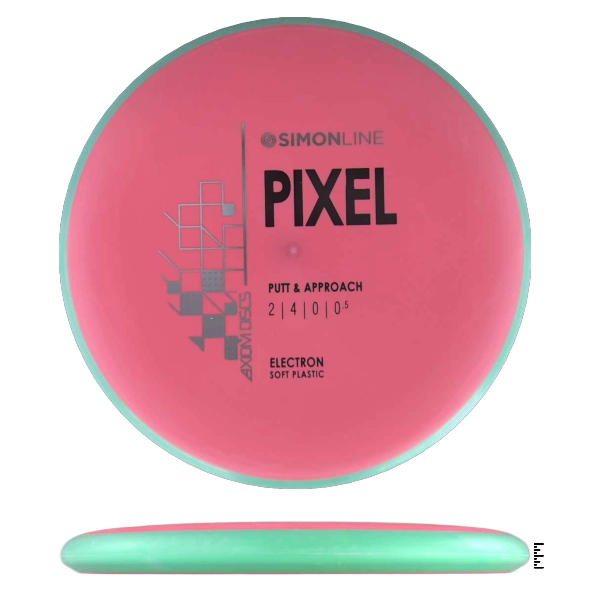 Axiom Discs Simon Line Electron Soft Pixel - Salmon / Turquoise - Powergrip USA