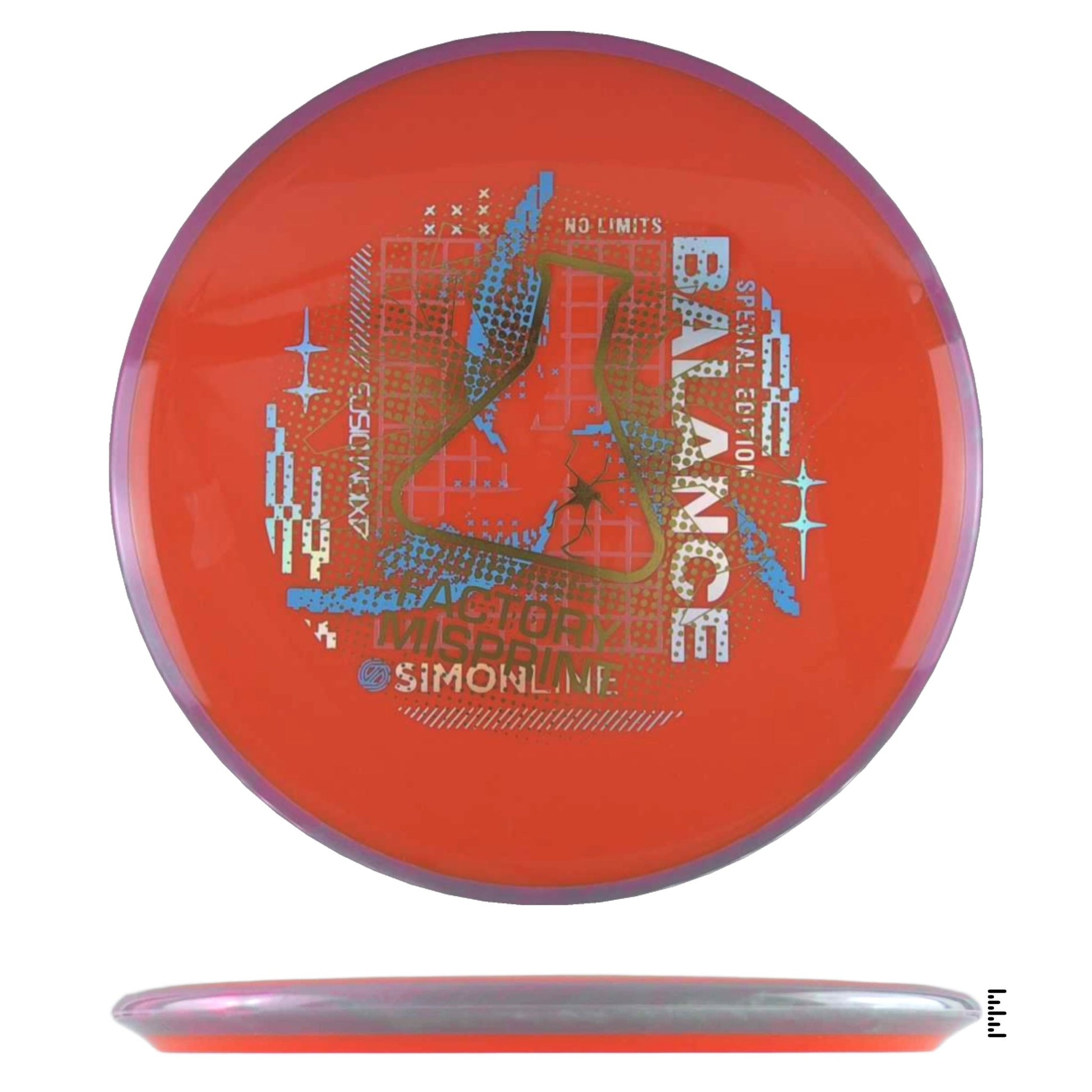 Axiom Discs Neutron Balance Factory Misprint - Orange / Plum - Powergrip USA