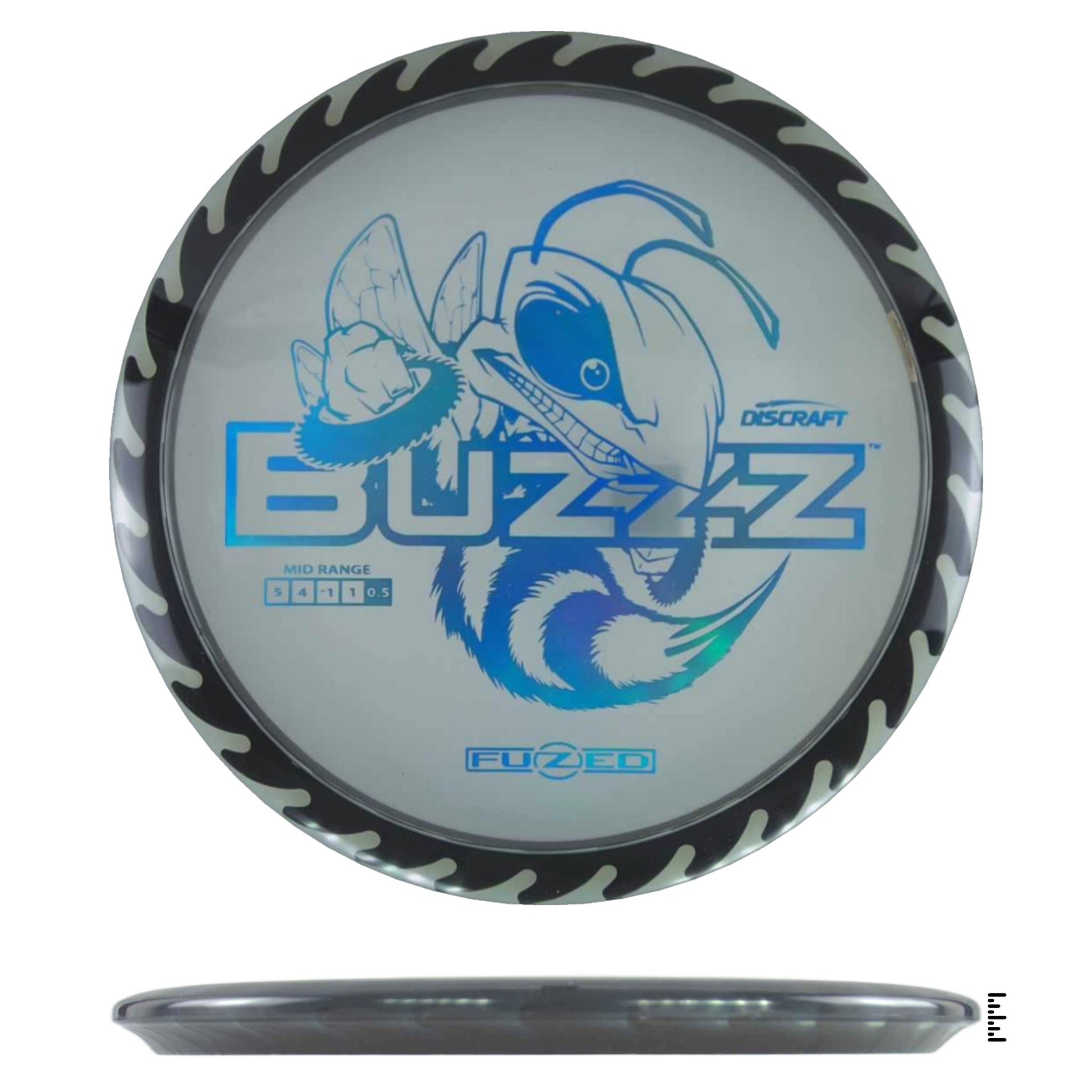 Discraft Fuzed Line Buzzz Saw Pattern (Buzzzsaw) - Clear / Black - Powergrip USA