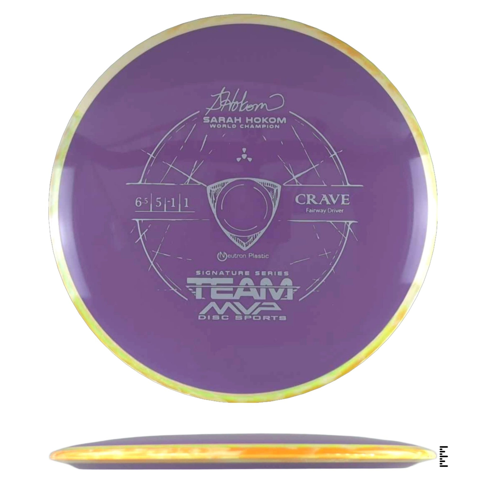 Axiom Discs Neutron Crave Sarah Hokom Signature Edition - Violet / Orange - Powergrip USA