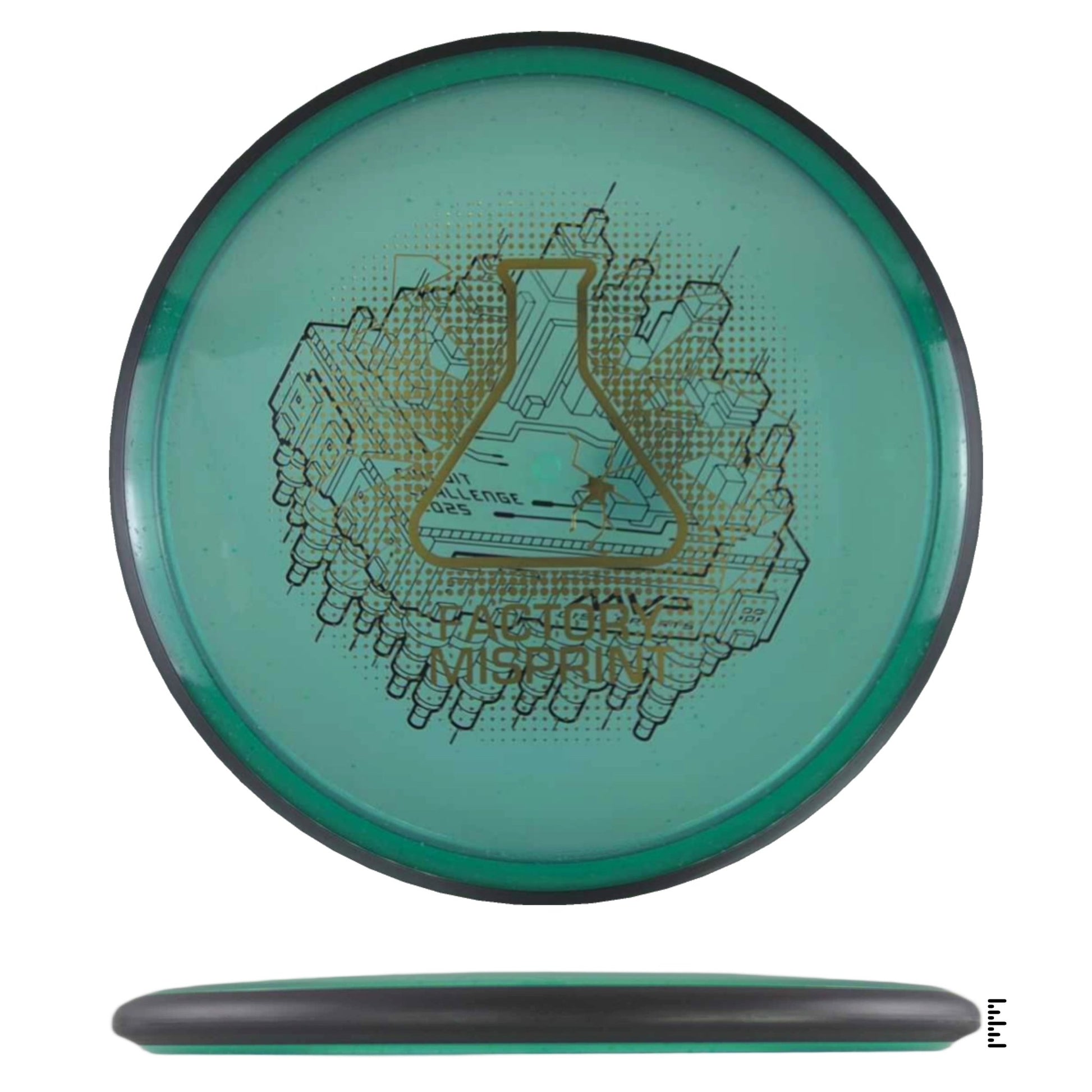 MVP Disc Sports Particle Glow Proton Uplink Factory Misprint - Dark Turquoise - Powergrip USA