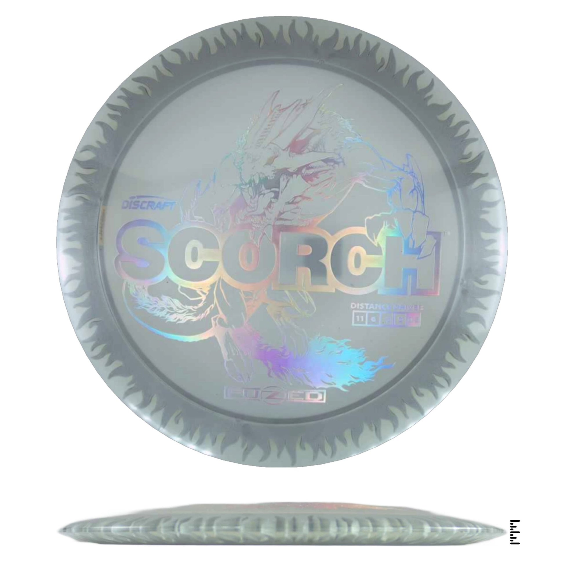 Discraft Fuzed Line Scorch - Clear / Silver - Powergrip USA