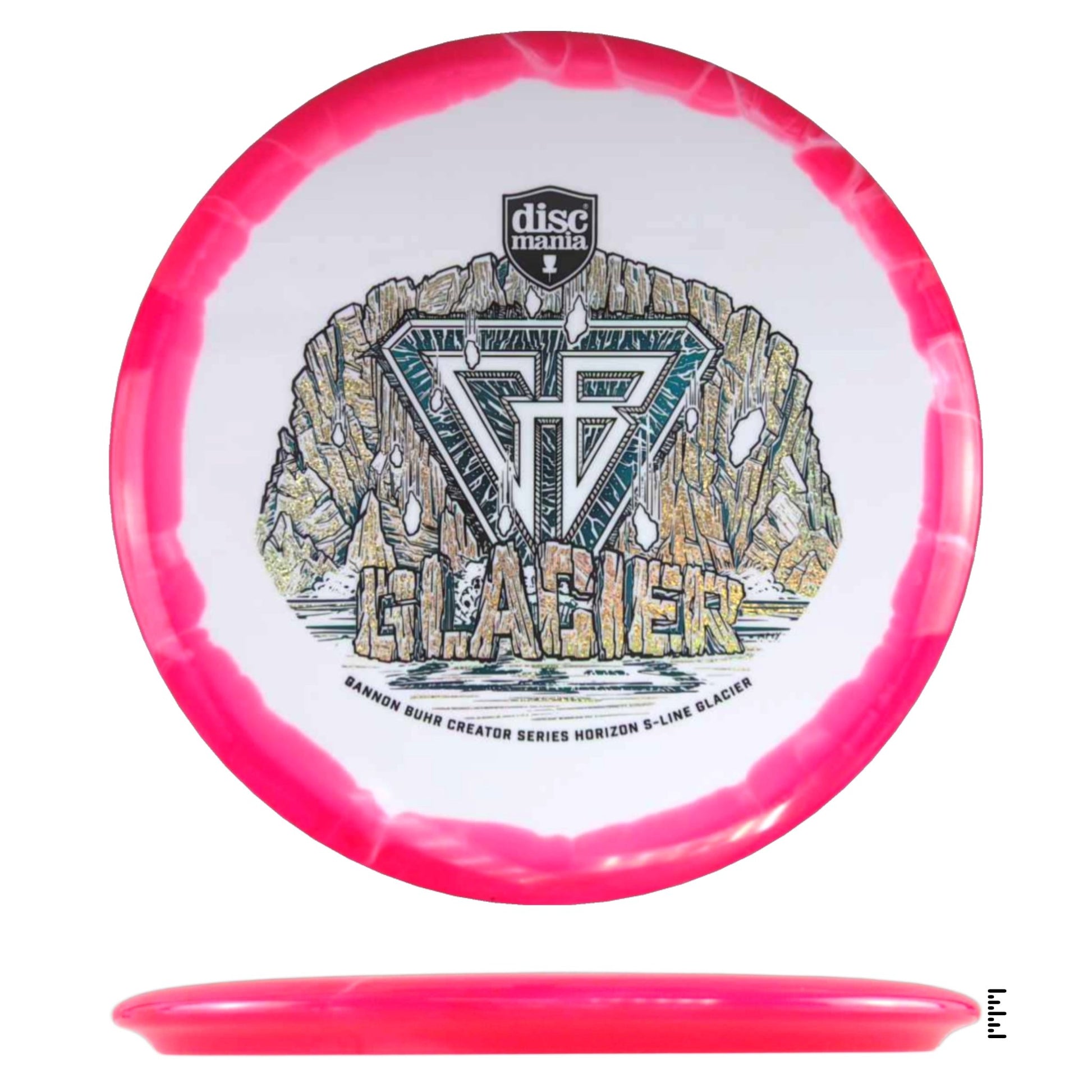 Discmania Horizon S - Line Glacier Gannon Buhr Creator Series Triple Foil - White / Red - Powergrip USA