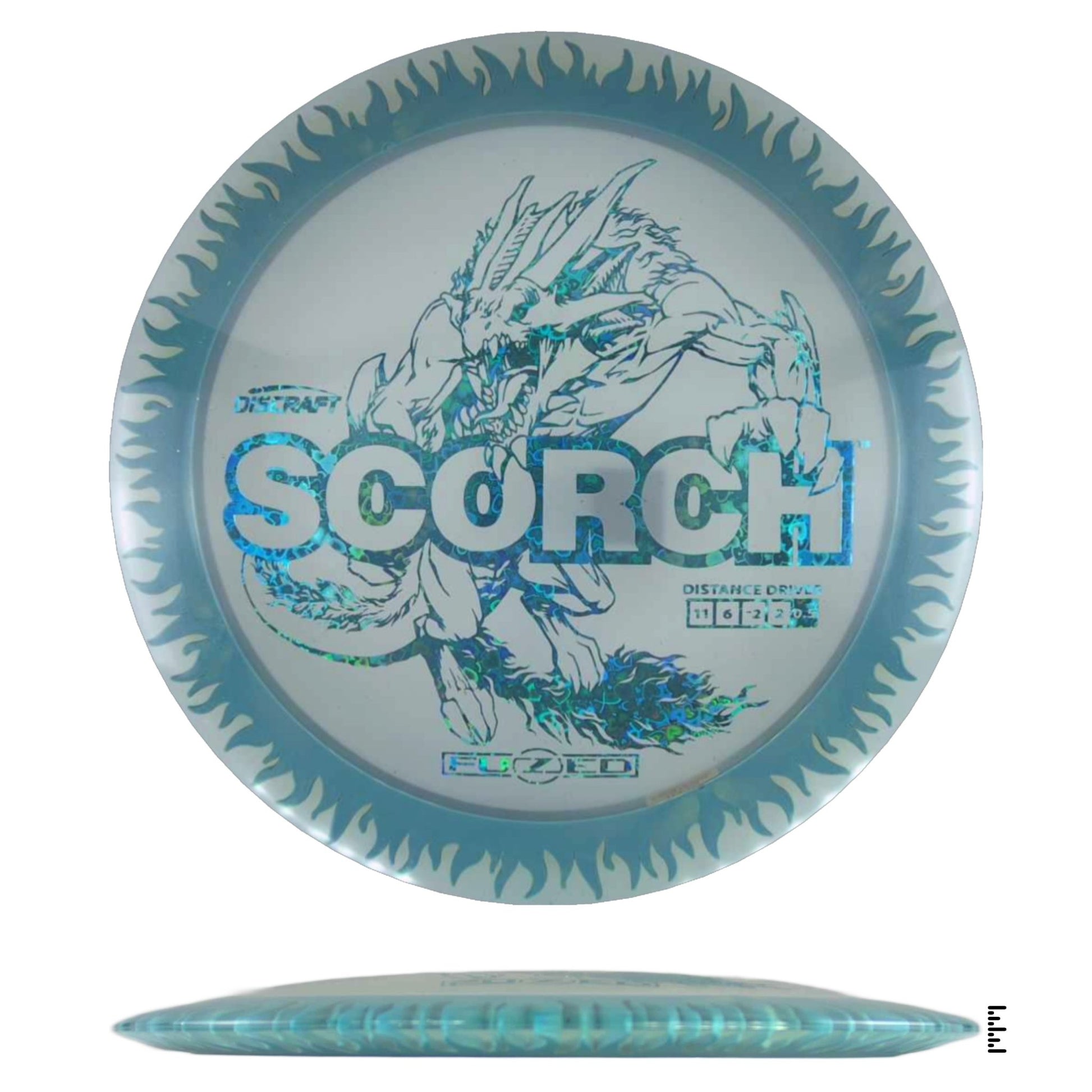 Discraft Fuzed Line Scorch - Clear / Teal - Powergrip USA