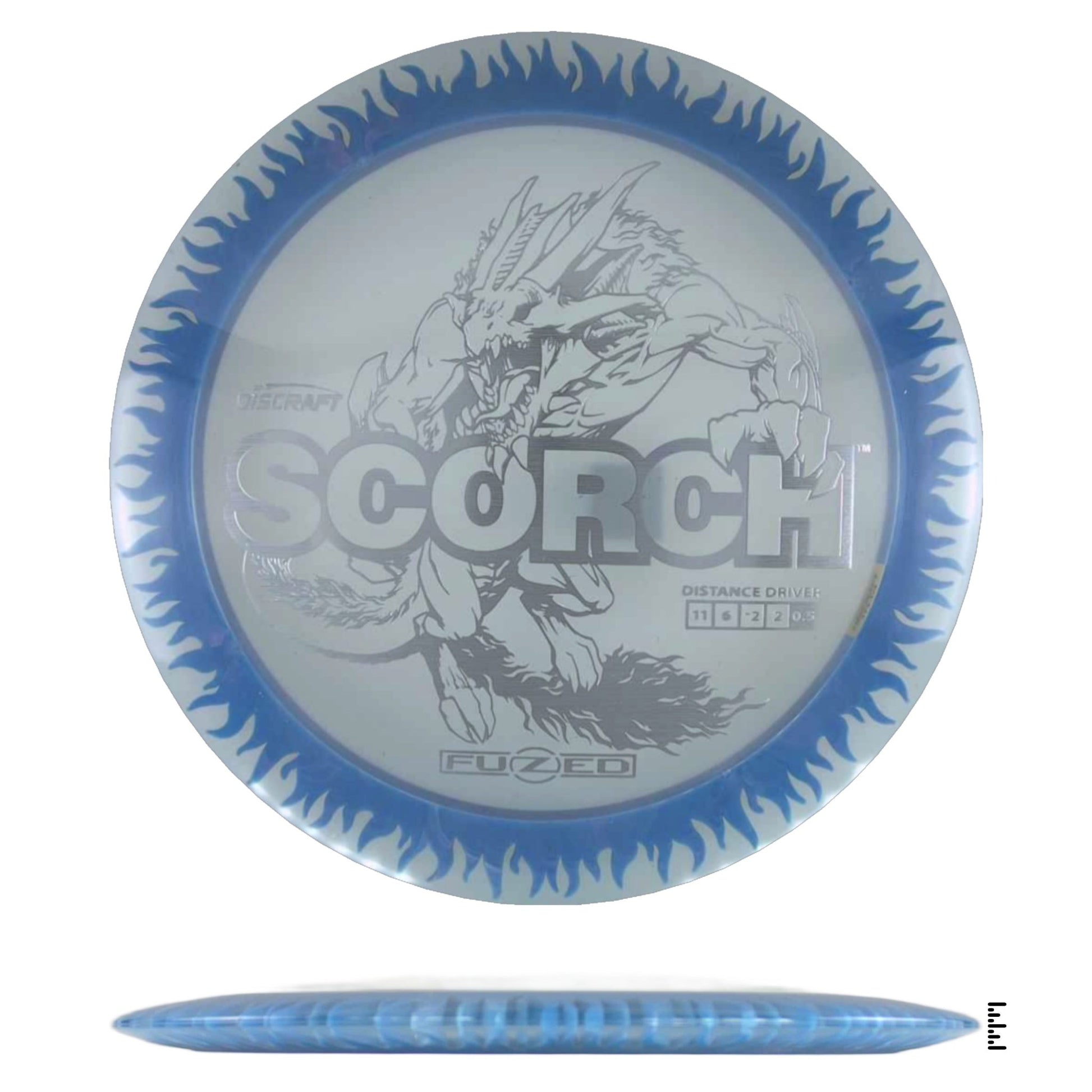 Discraft Fuzed Line Scorch - Clear / Blue - Powergrip USA