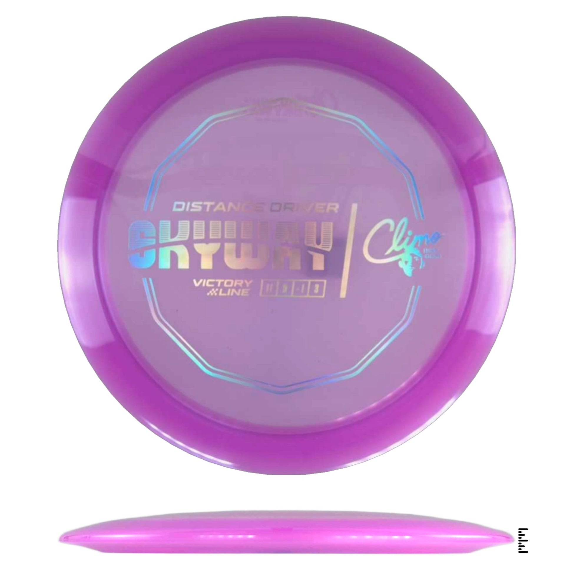 Climo Disc Golf Victory Line Skyway - Plum - Powergrip USA