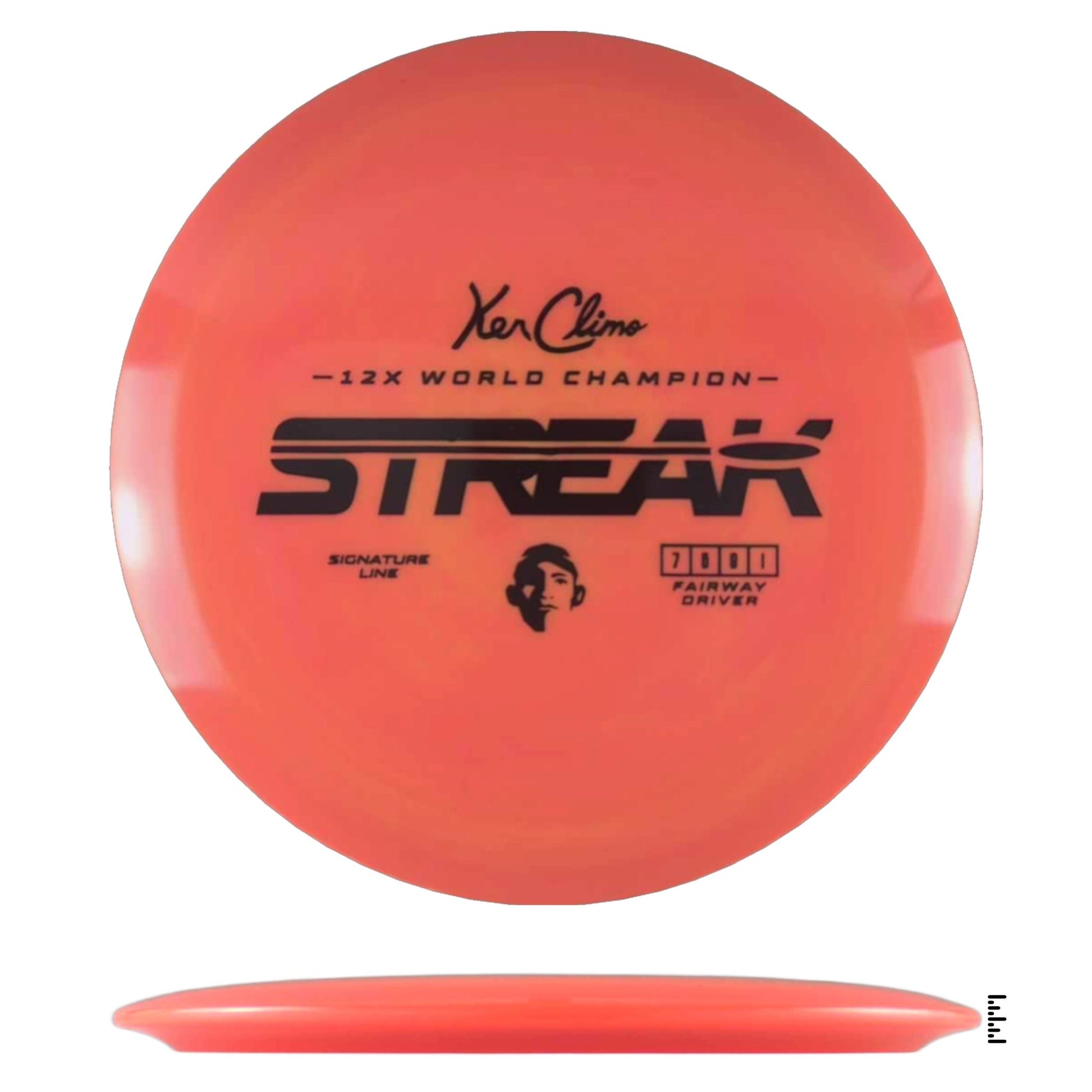 Climo Disc Golf Signature Line Streak - Orange - Powergrip USA
