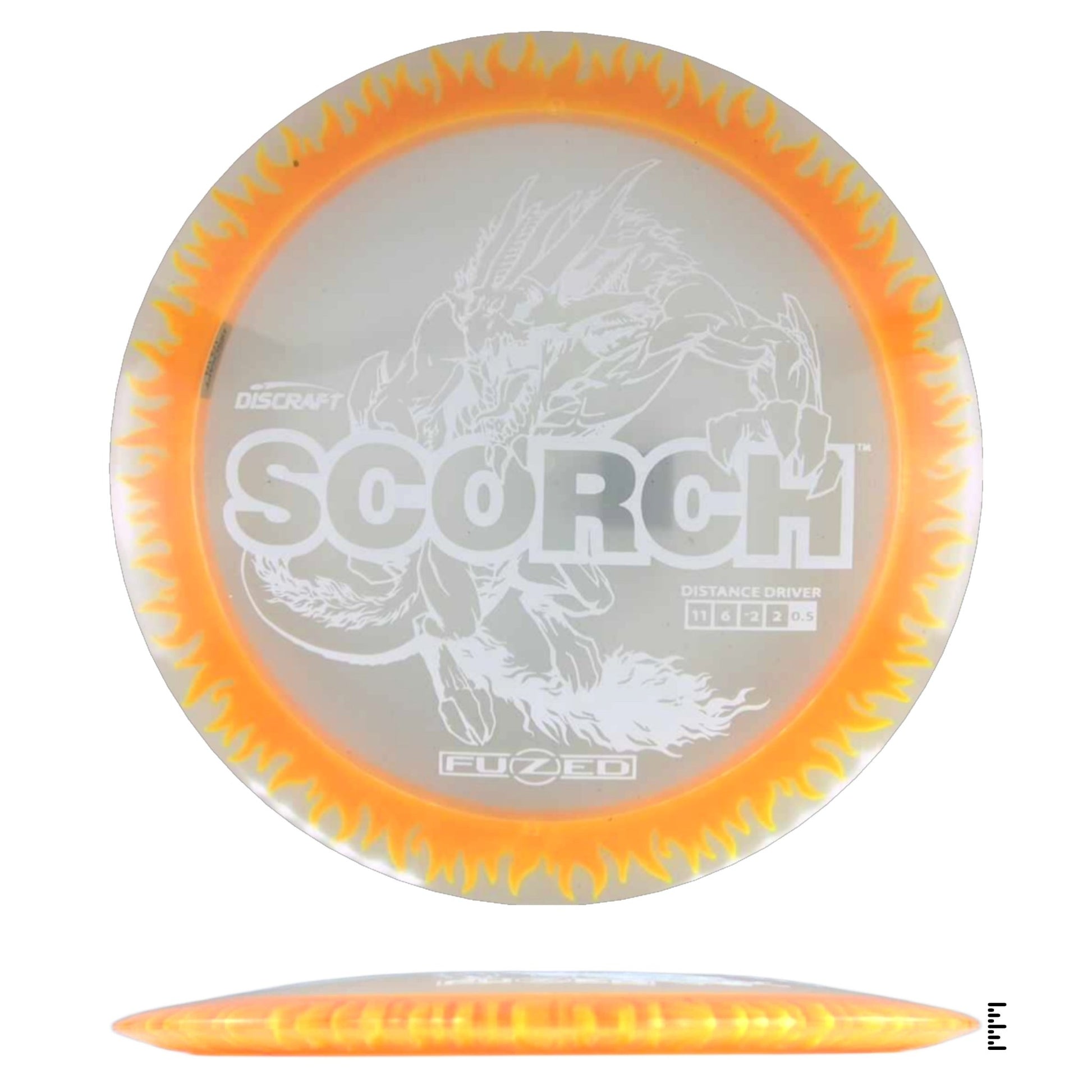 Discraft Fuzed Line Scorch - Clear / Orange - Powergrip USA