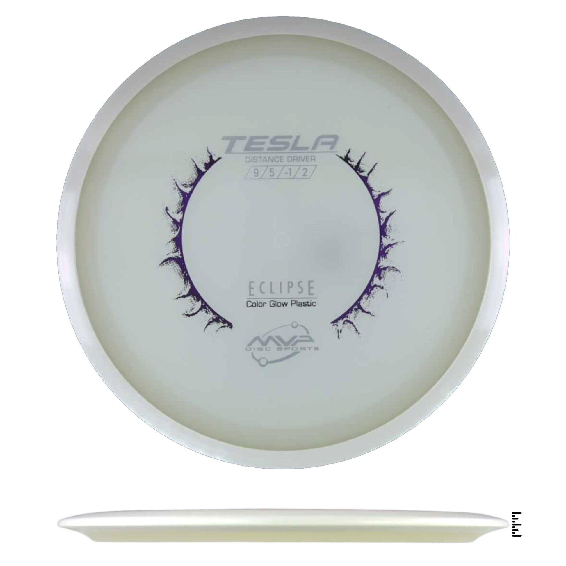 MVP Disc Sports Eclipse Color Glow Tesla - Violet - Powergrip USA