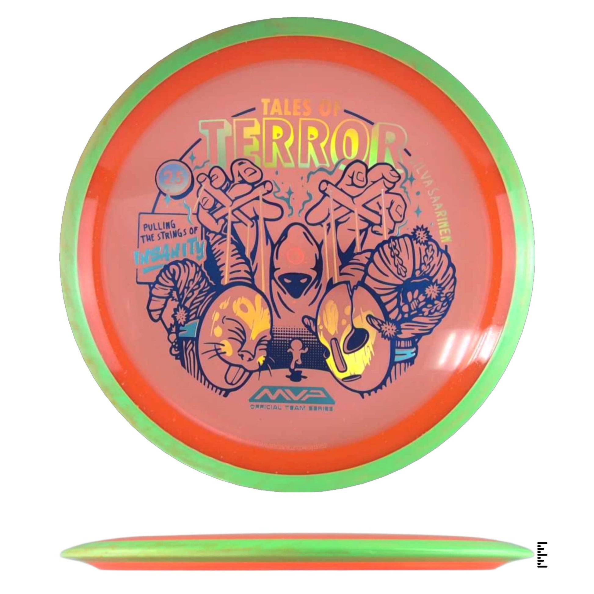 Axiom Discs Particle Proton Insanity - 2025 Halloween Special Edition - Orange / Light Green - Powergrip USA