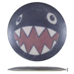 Disc golf disc with Chain Chomp design