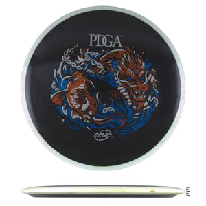 PDGA disc with koi and dragon design